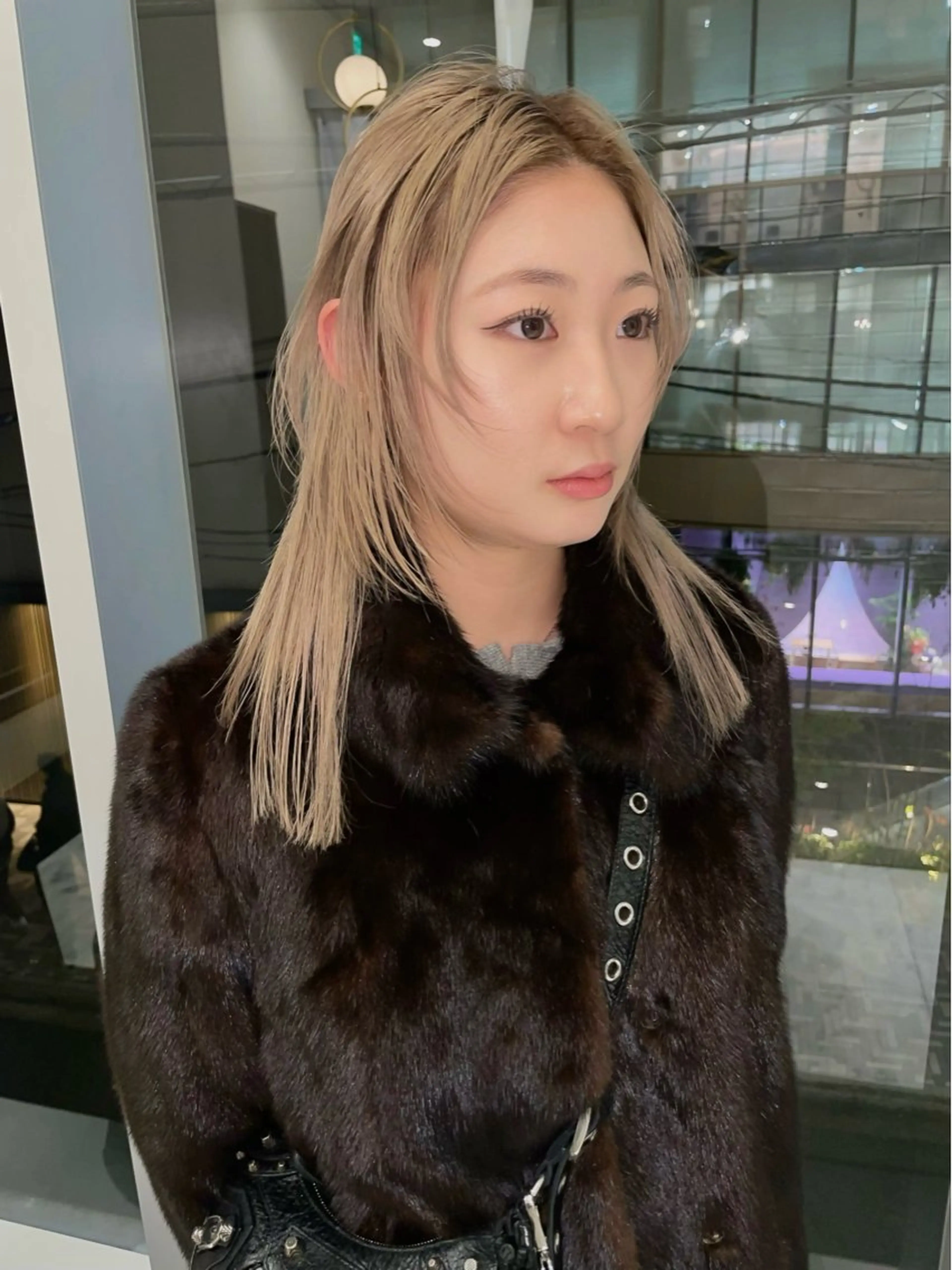 ミディアム カラー カット ヘアカラー トリートメント ブリーチ🪡 ボブ🧶レイヤーのヘアスタイル