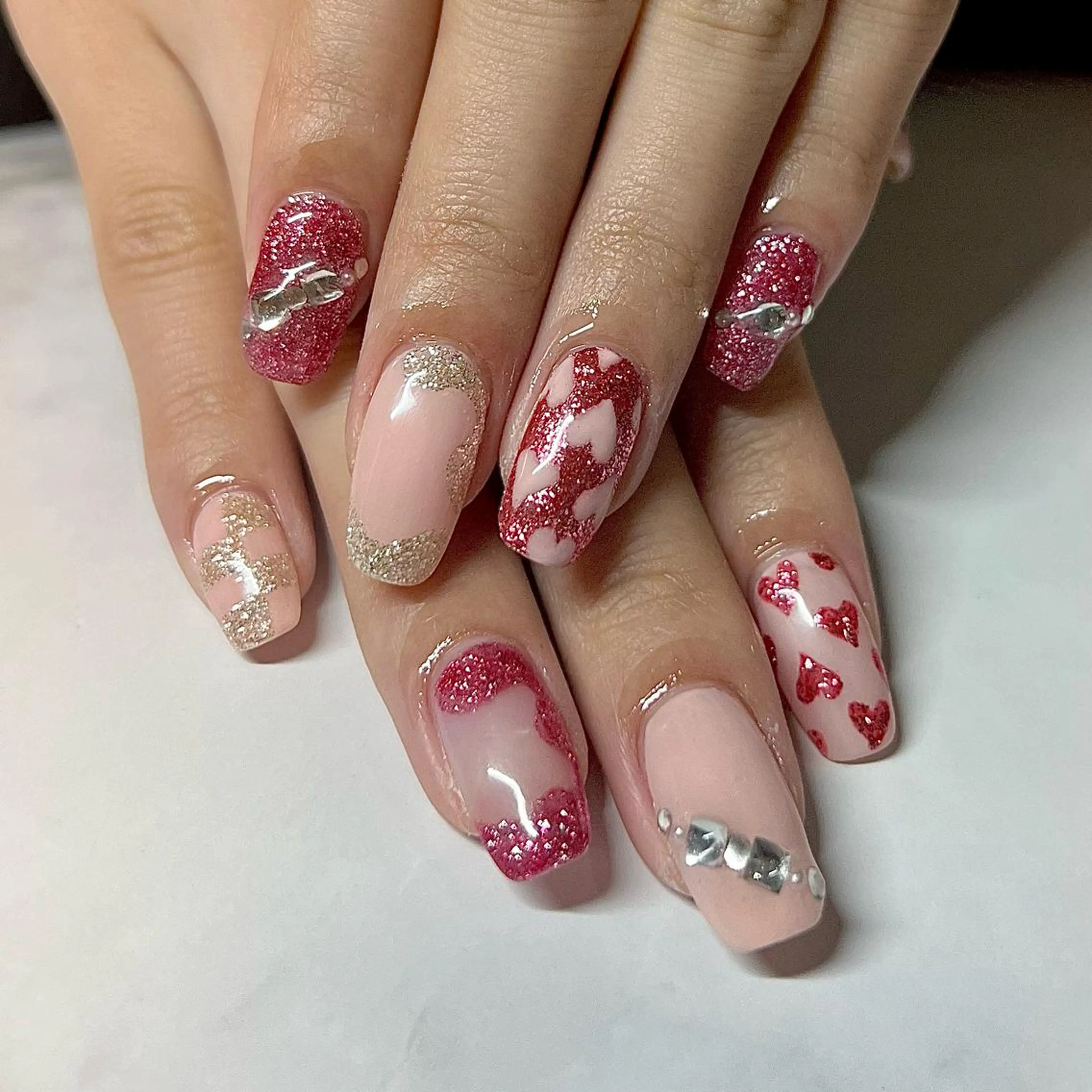 ネイル バレンタイン ディアマンテ𓏸𓈒 フェイシャル/ネイルのエステ・リラクイメージ