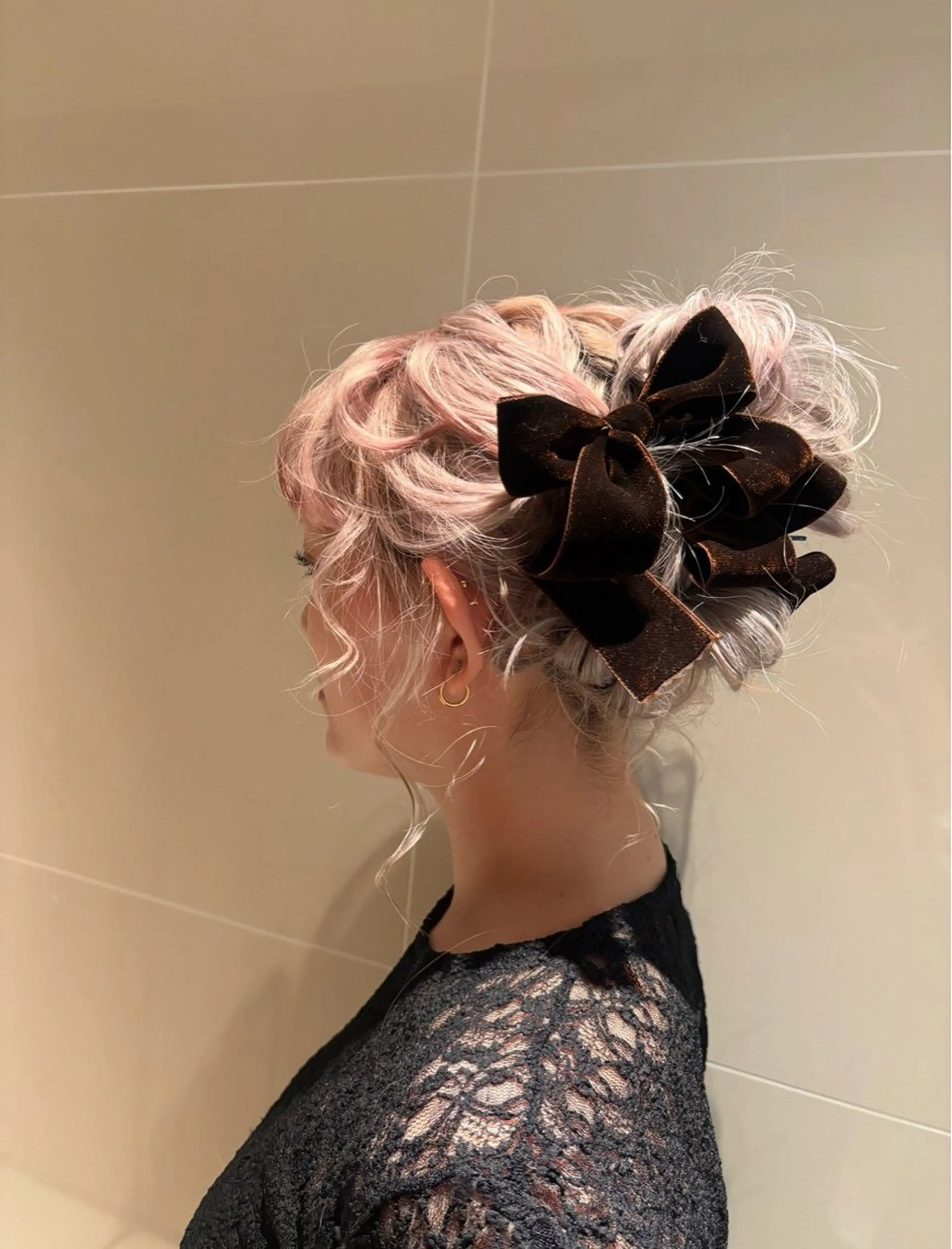 ヘアアレンジ ヘアセット 【パーマ🌀/暖色カ ラー🍷】ななこ🌴のヘアスタイル