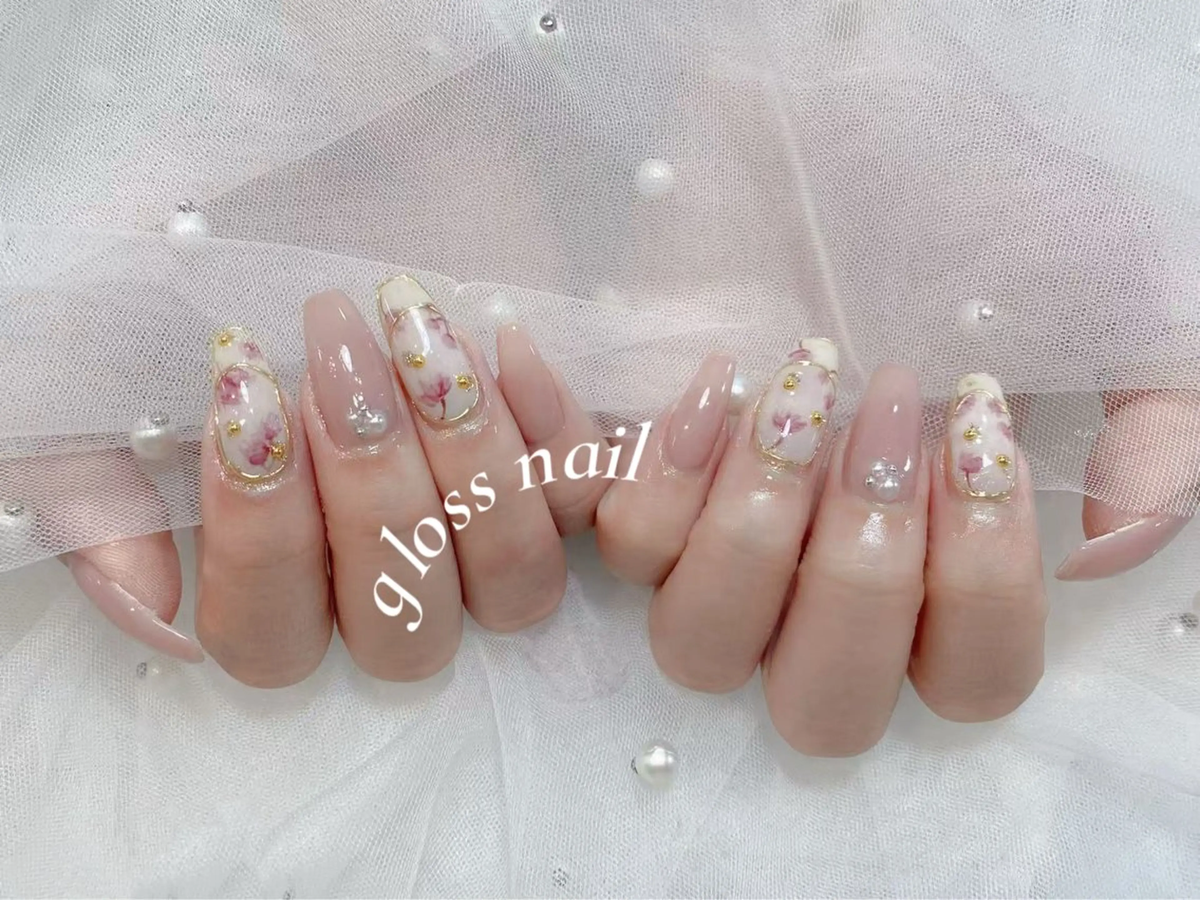 ネイル ハンドネイル テンニン💞 gloss nailのネイルデザイン