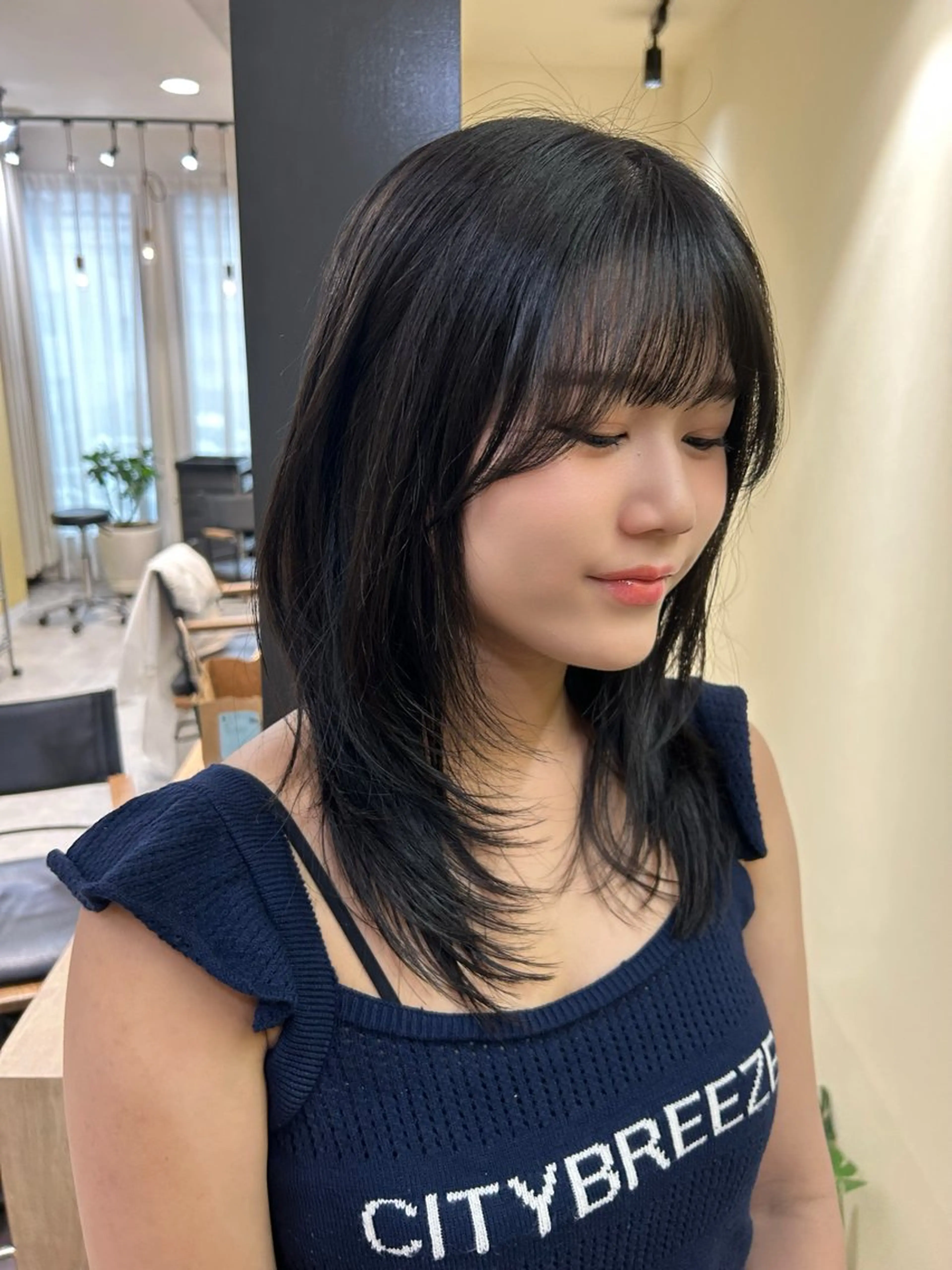 セミロング カラー レイヤーカット カット トリートメント hub hair レイヤー/透明感のヘアスタイル