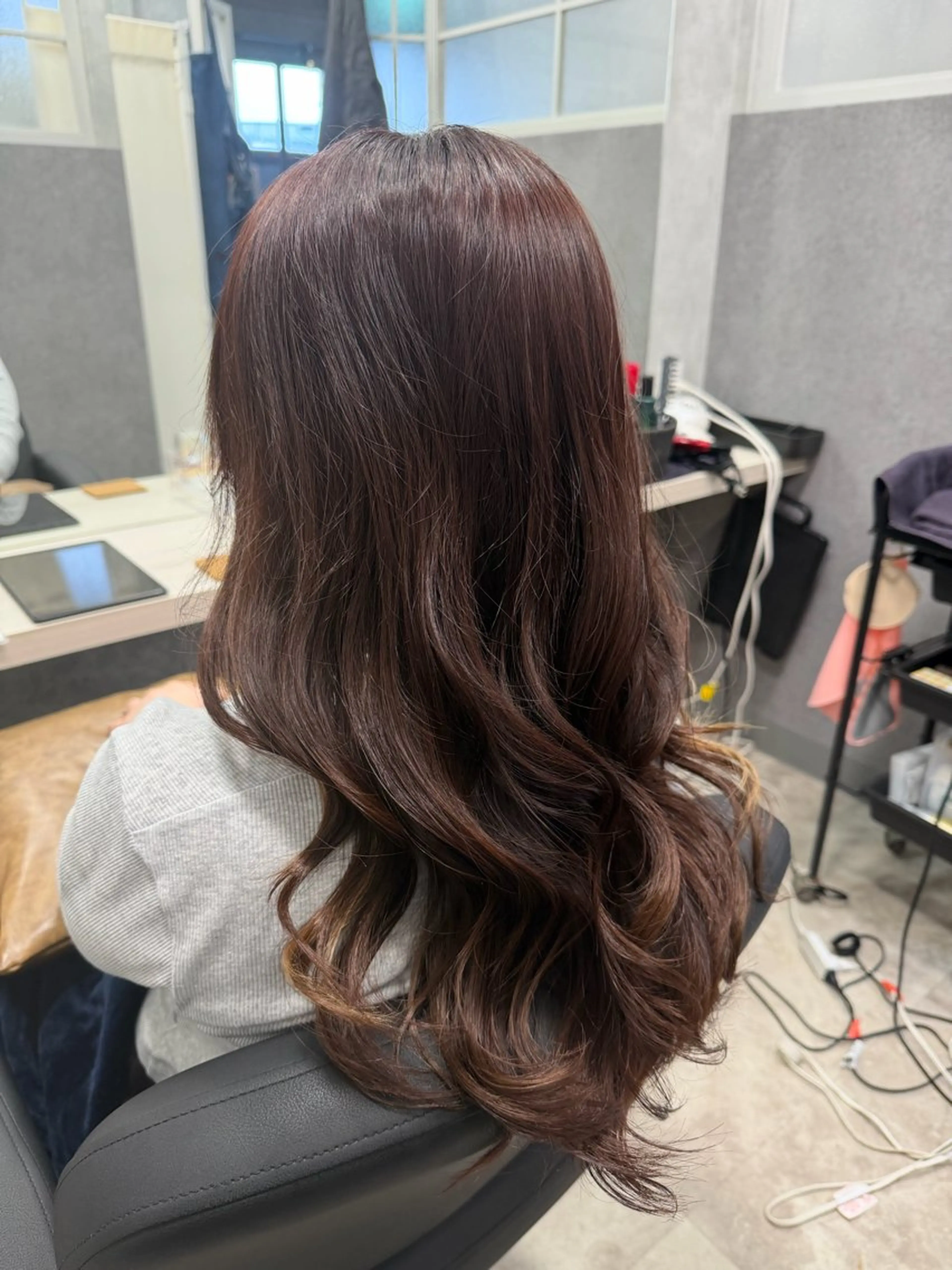 ロング ヨシンモリ 韓国風ヘア ヘアセット 加藤 あおいのヘアスタイル