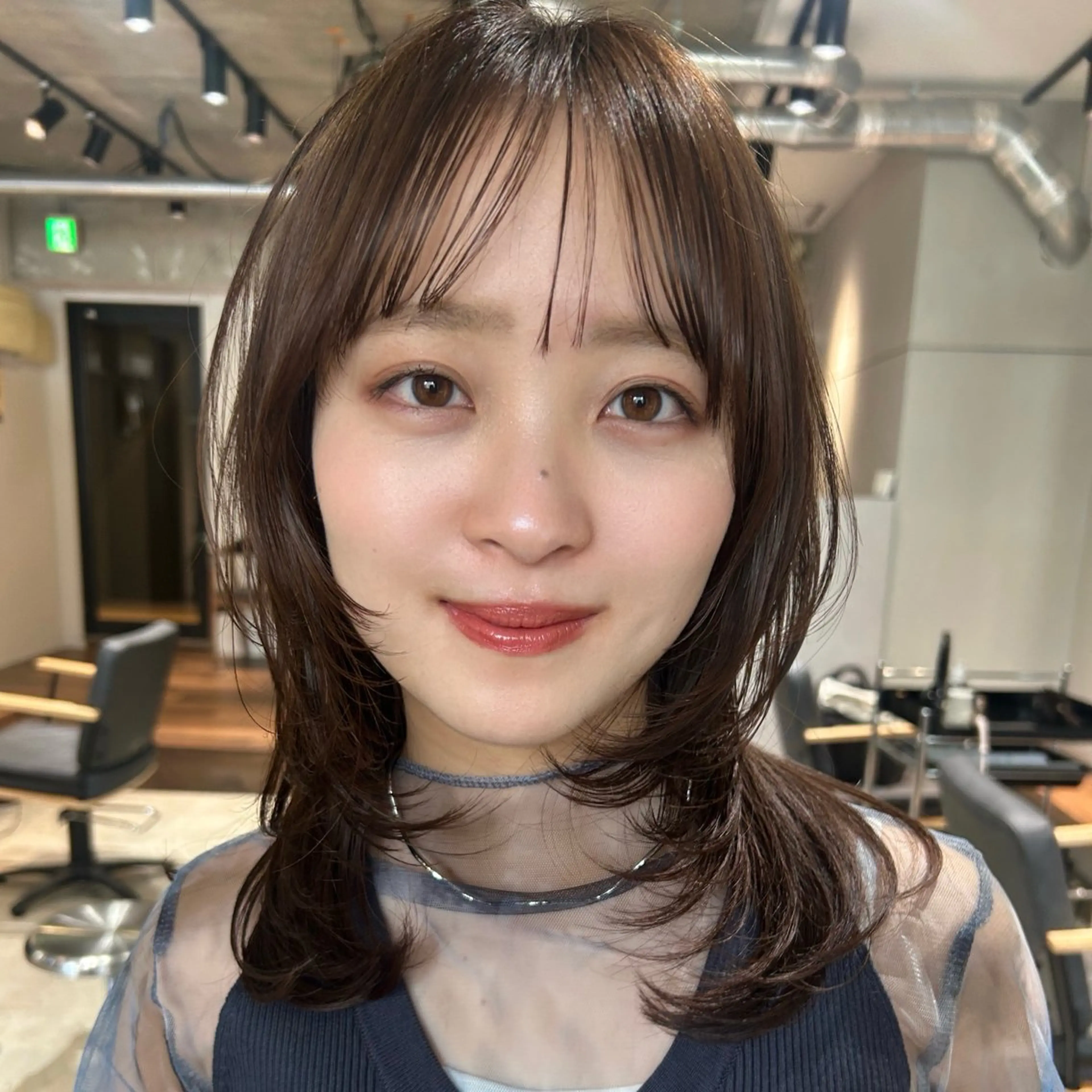 ミディアム ミディアムレイヤー レイヤーカット カット ヘアカラー トリートメント ヘアセット/透明感 カラー/MIHO♡のヘアスタイル