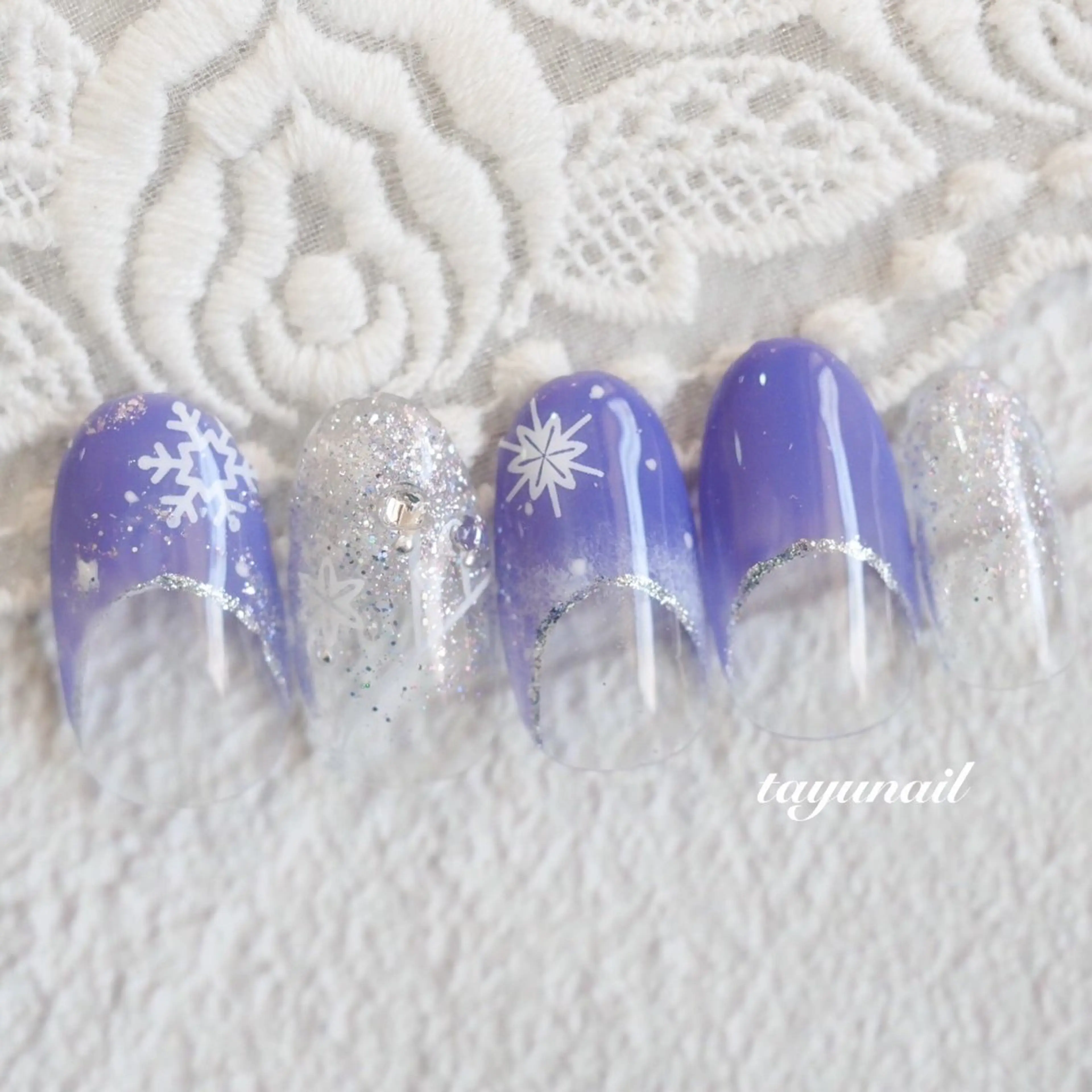ネイル アートネイル ジェルネイル パラジェル 冬ネイル ネイルサロン 【たゆnail】のネイルデザイン