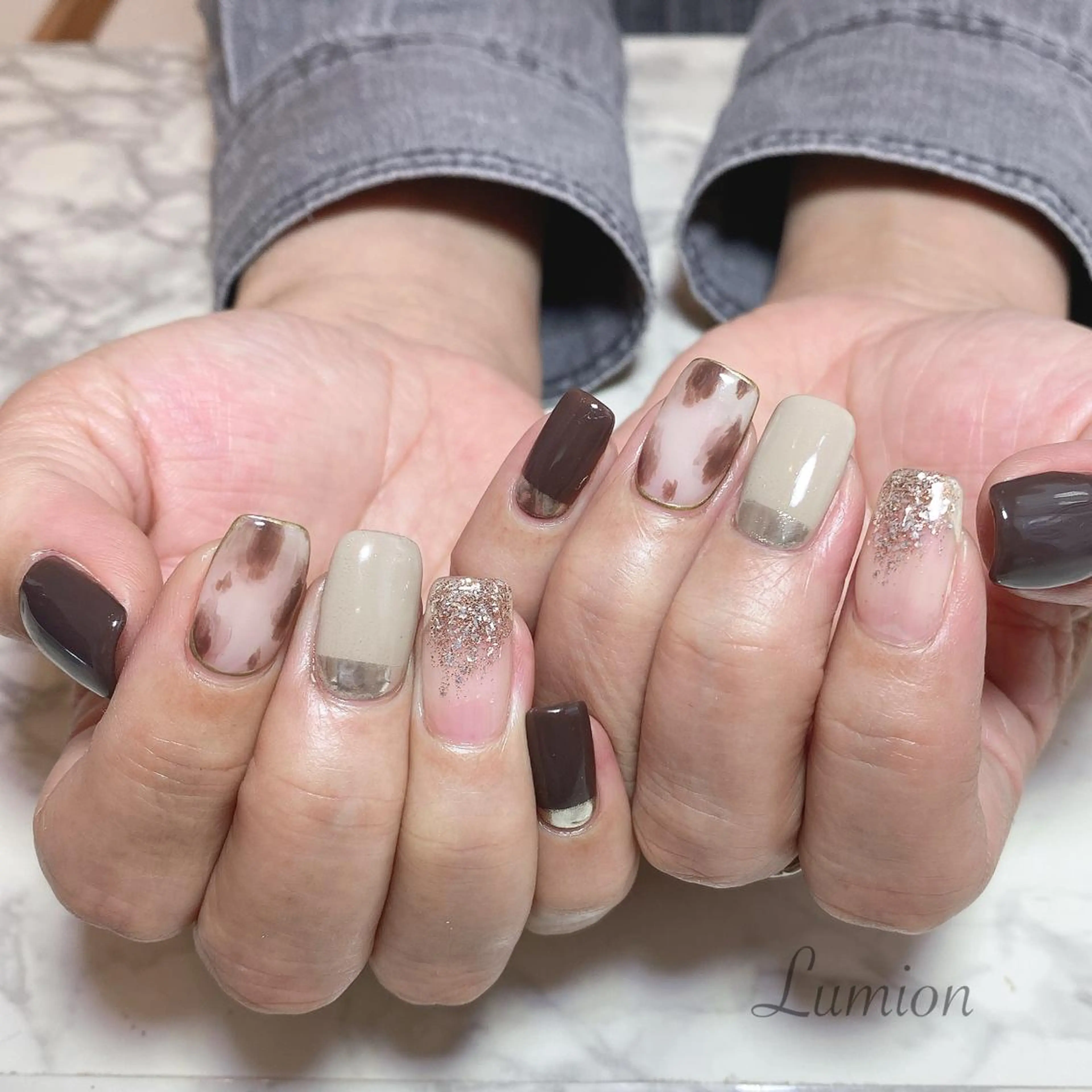 ネイル アニマル柄 ハンドネイル nailroom Lumionのネイルデザイン