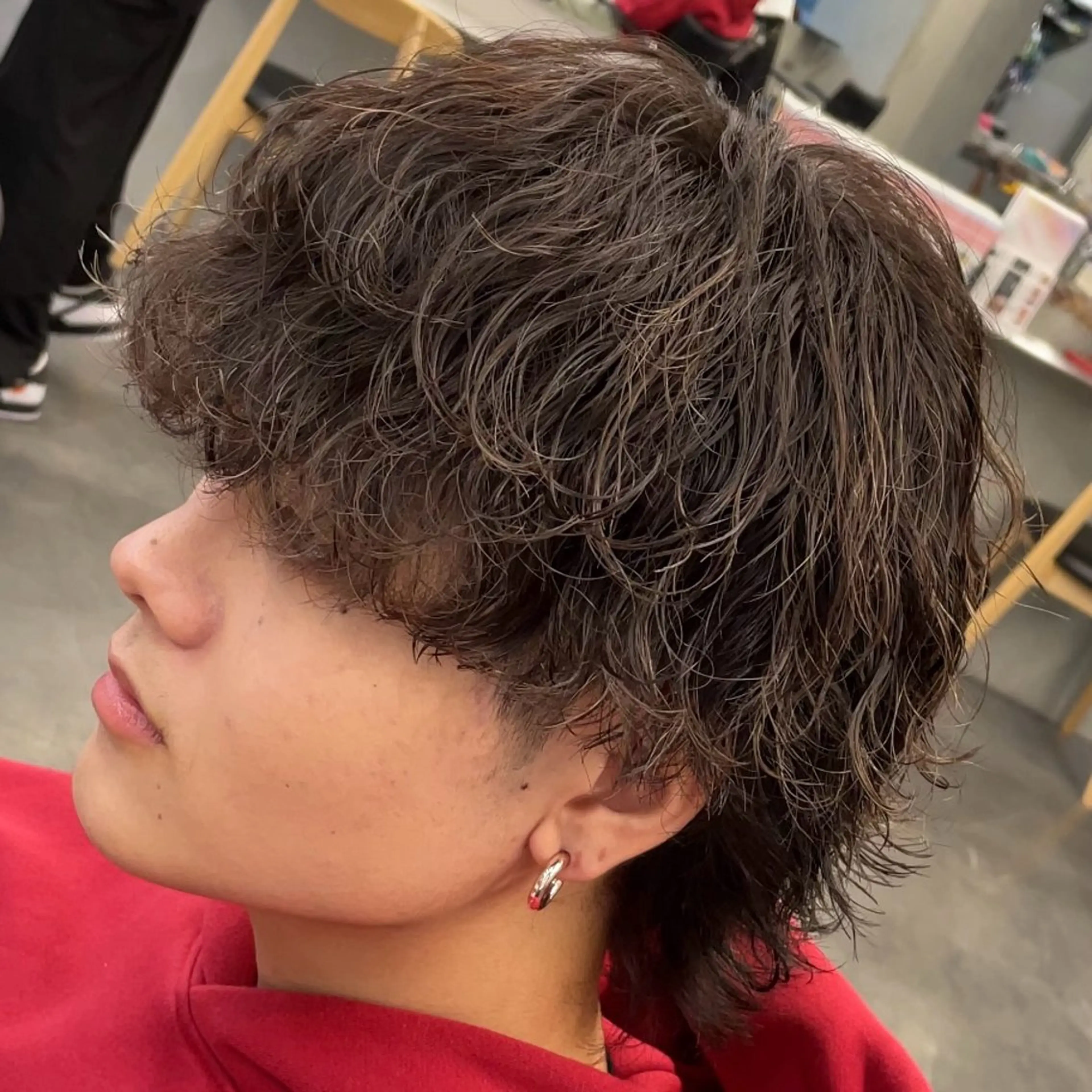 ミディアム パーマ ヘアアレンジ メンズ fifth 石川 凪のヘアスタイル