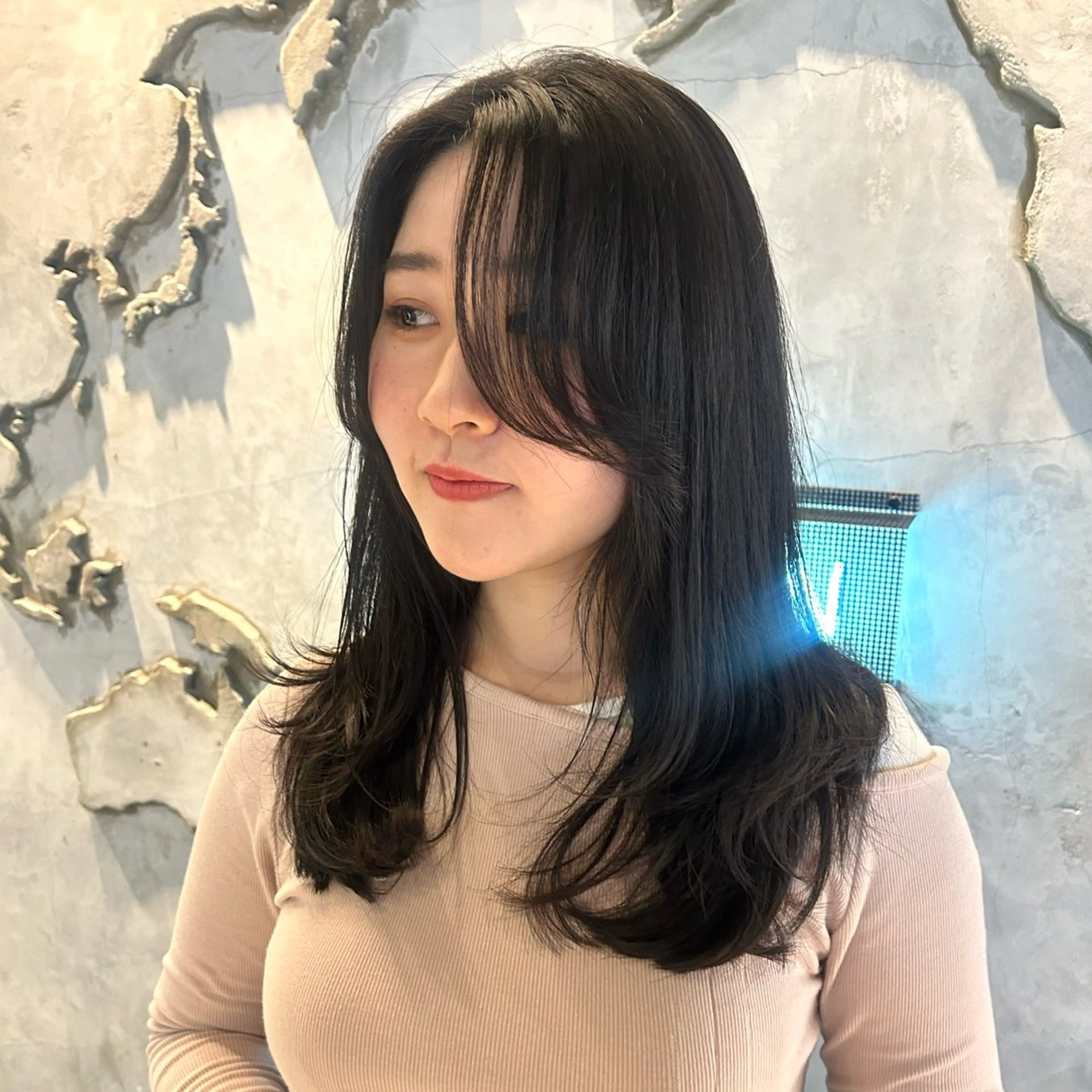 ロング レイヤーカット カット トリートメント ベージュ/透明感/ レイヤー/あやか💕のヘアスタイル