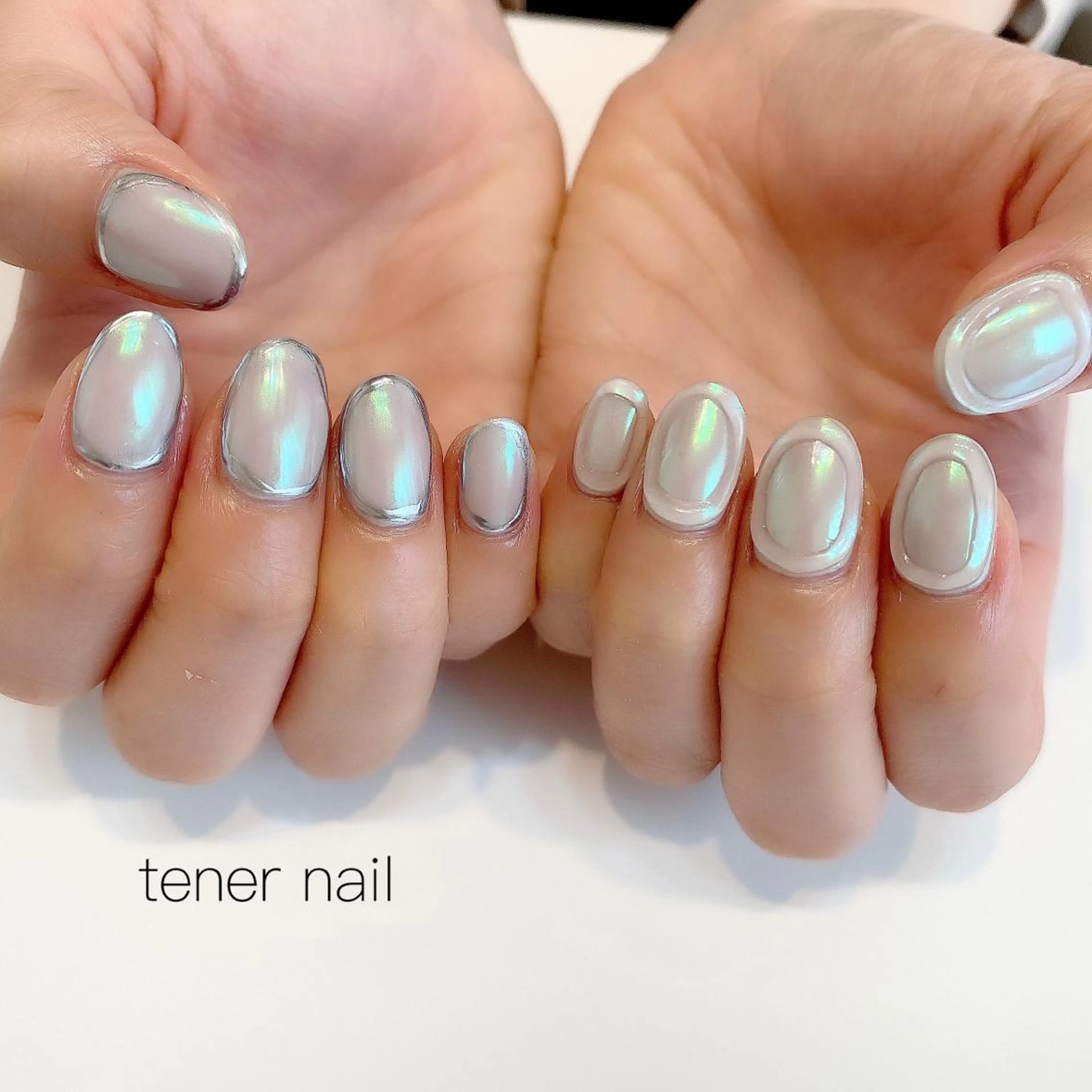 ネイル オーロラネイル クリアネイル テネルネイル tener nailのネイルデザイン