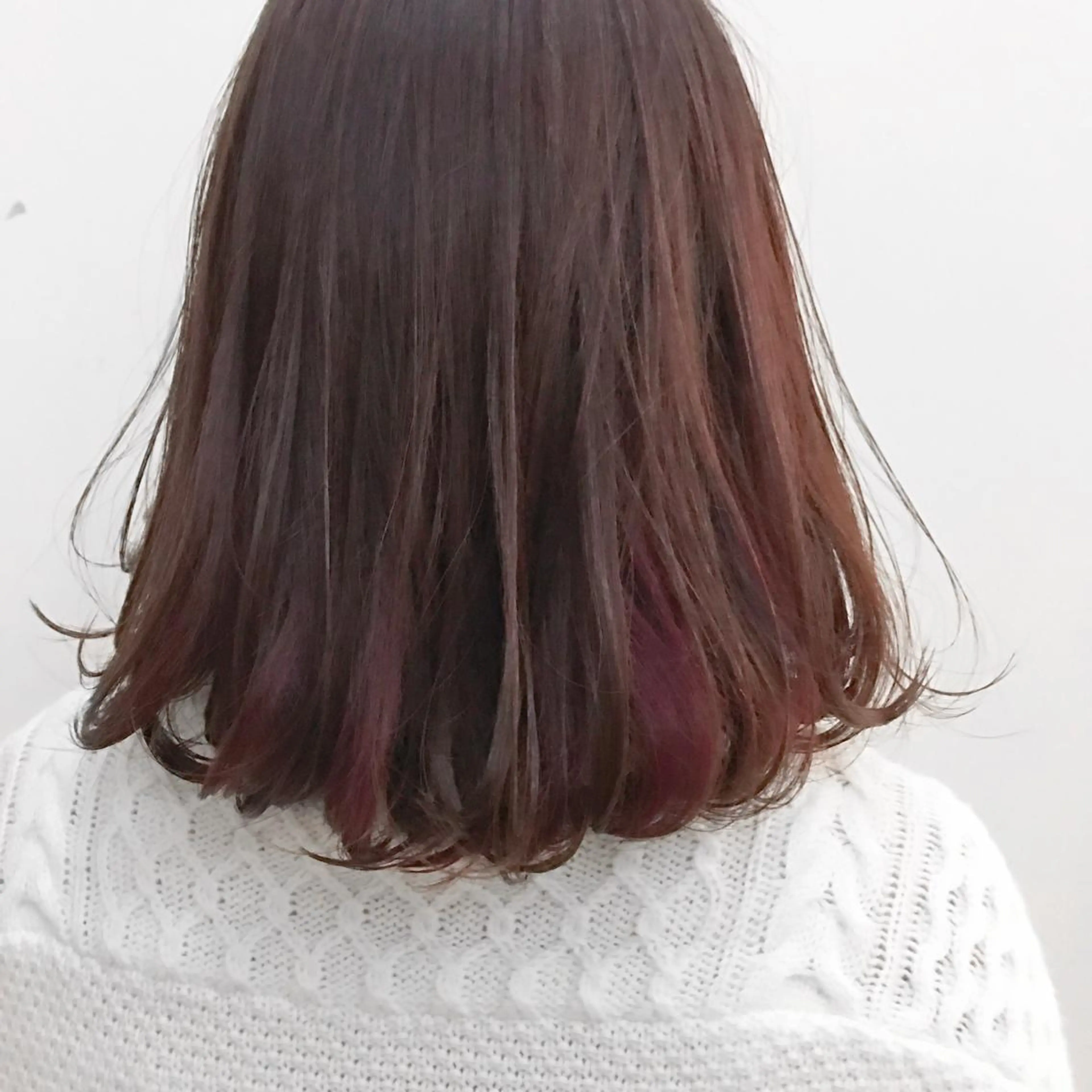 ミディアム カラー ベージュカラー レッドカラー ブリーチなし透け感/ マンツーマン/Ryoのヘアスタイル