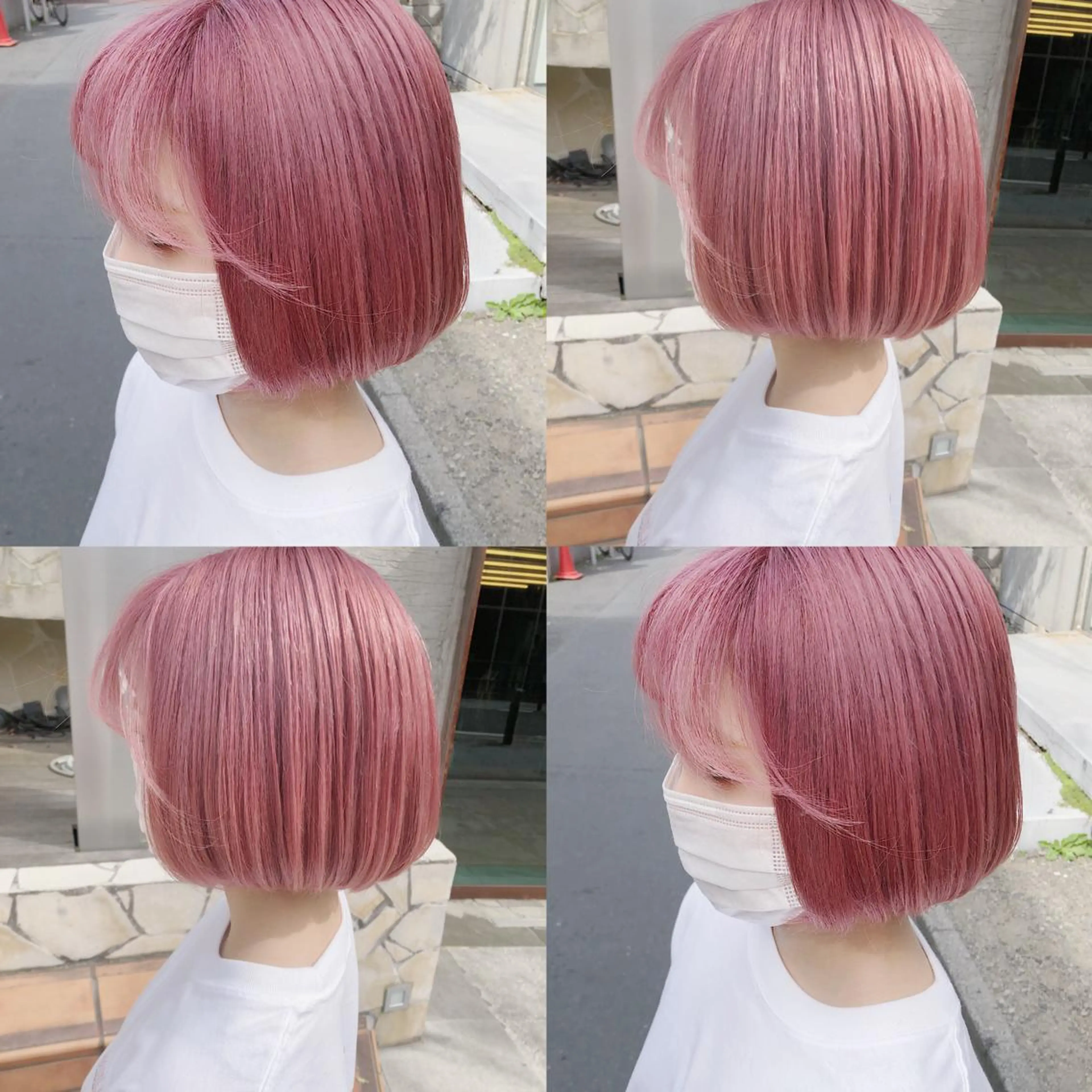 ショート カラー ヘアアレンジ メンズ キッズ 💟Chloe原宿店 🩶ハイトーンのヘアスタイル