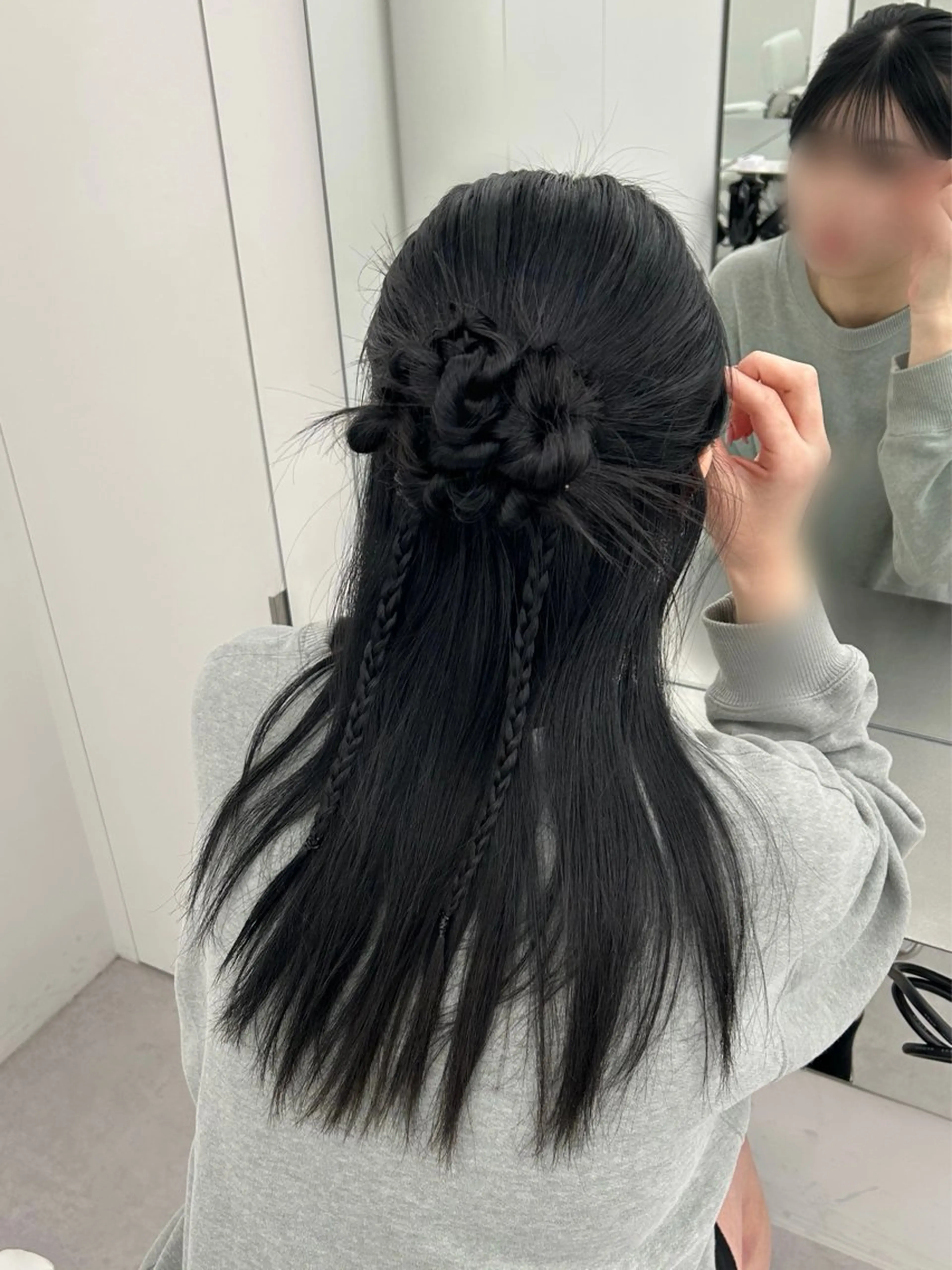 ロング ヘアセット 韓国ヘア/顔周り ヘアセット/加藤優里のヘアスタイル