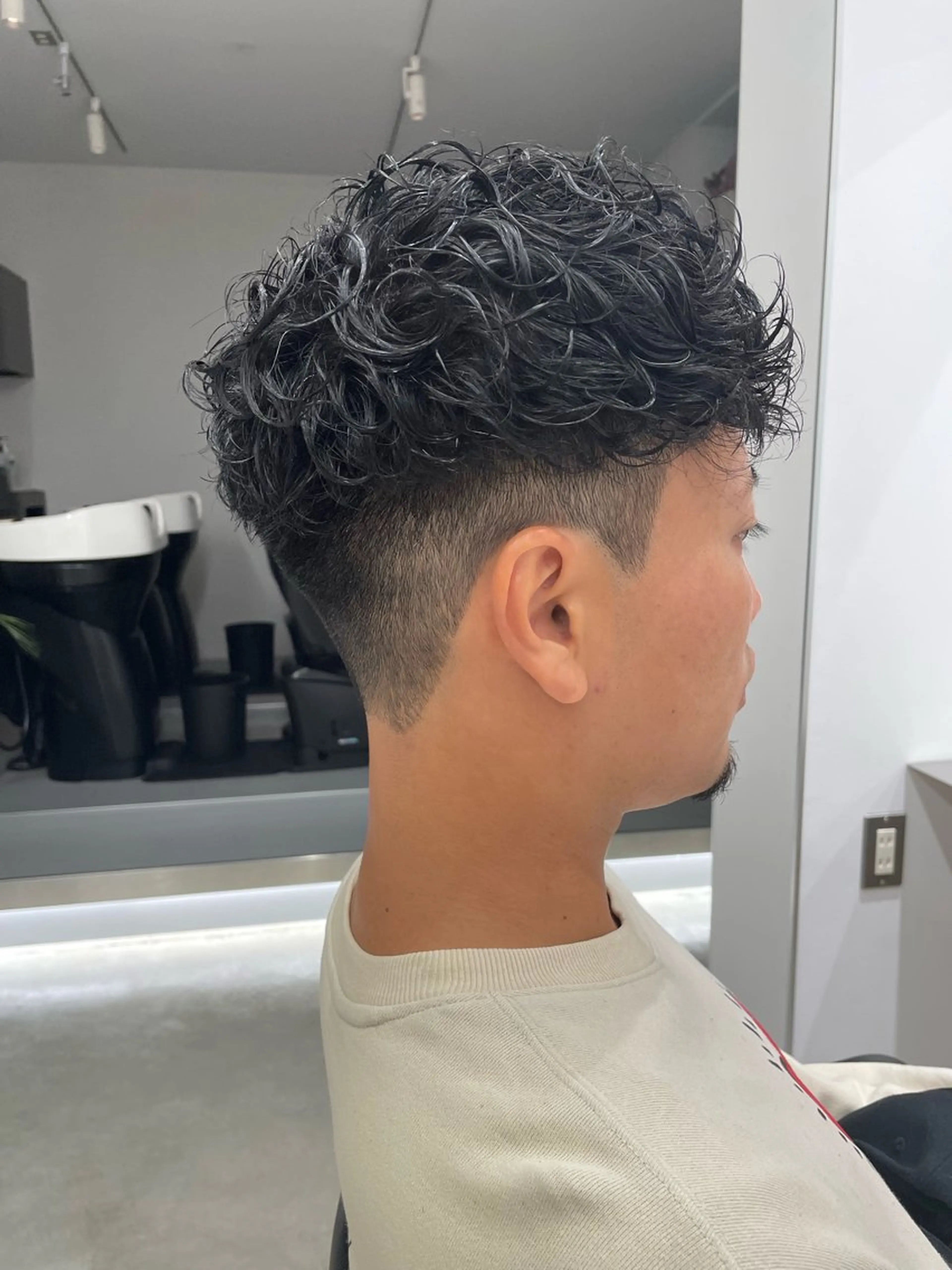 ショート パーマ メンズ カット パーマ 髪質改善/茅ヶ崎 マツモト リョウのヘアスタイル