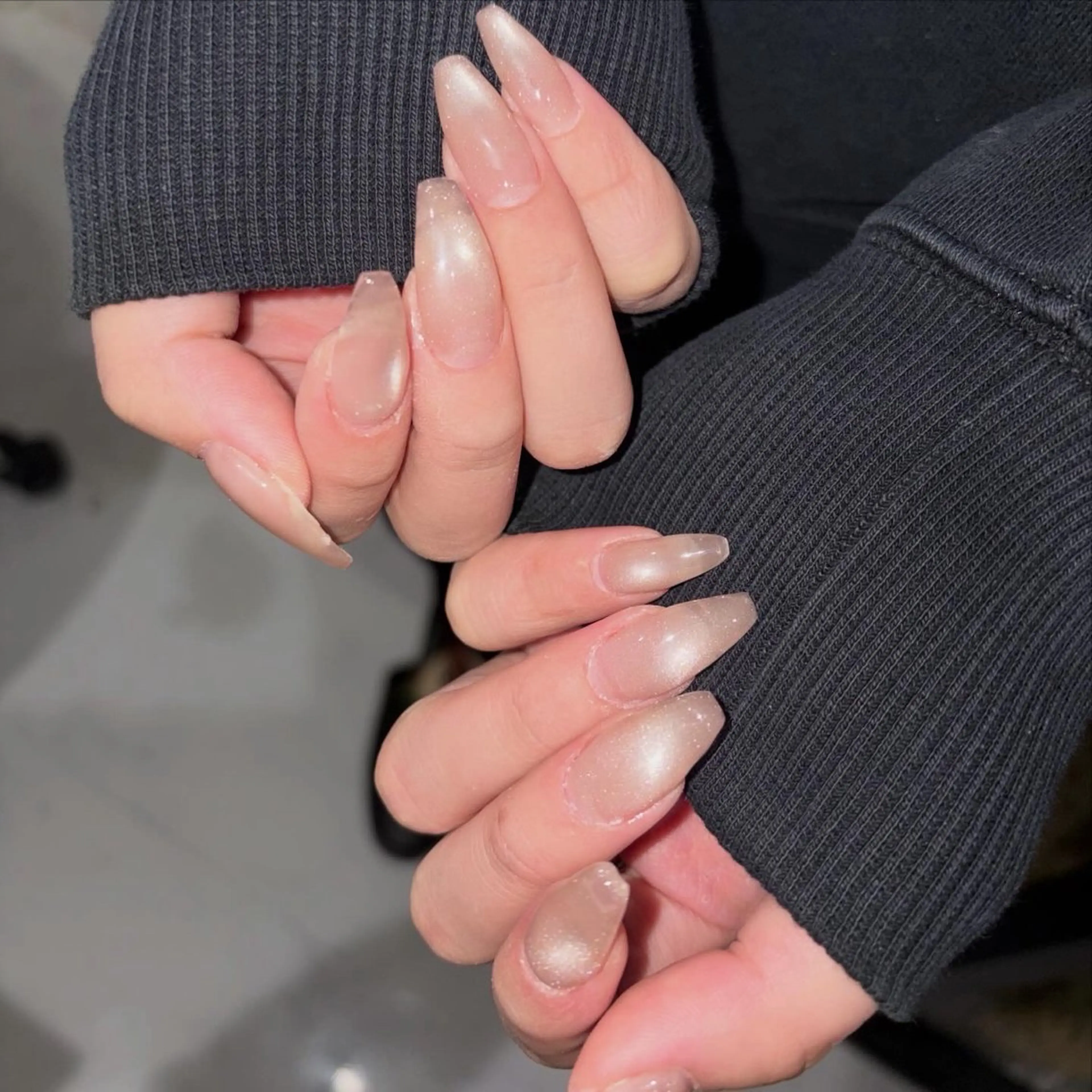 ネイル 長さ出し マグネットネイル ハンドネイル 花木 せりのネイルデザイン