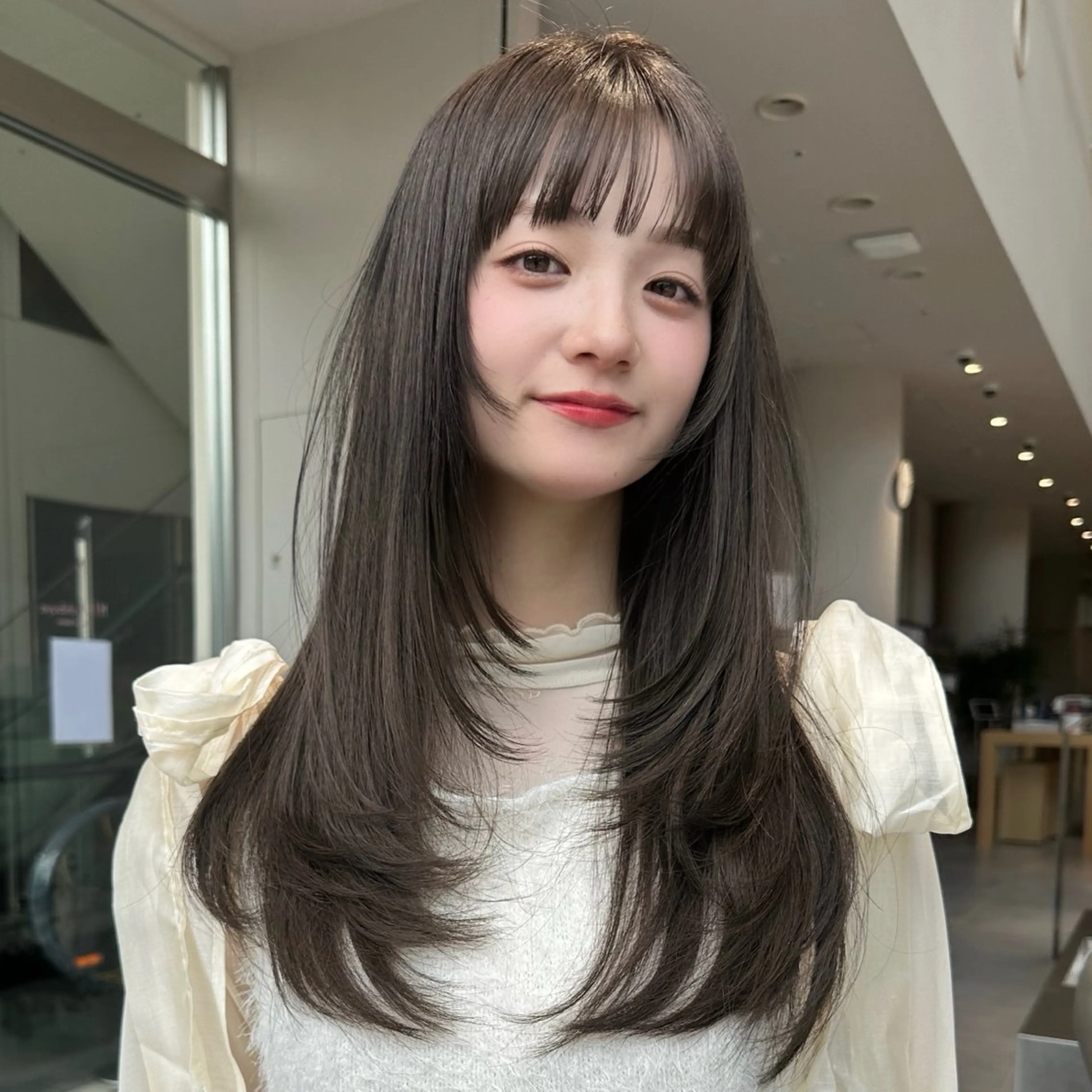 【ReFaファインバブルVEENA】似合わせ顔周りカット✂︎＋透明感イルミナケアカラー🪞コテ巻き仕上げ🎀の写真