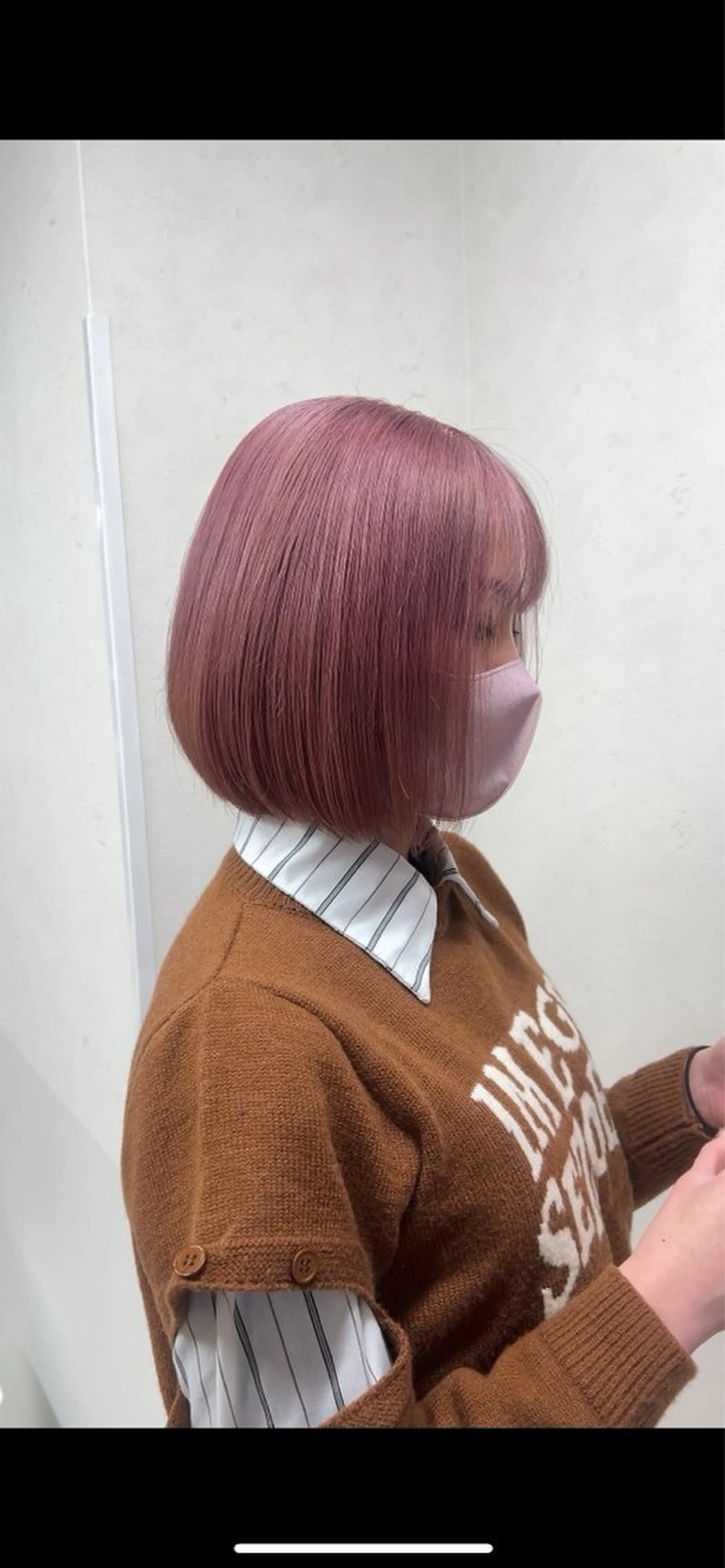 ショート 前下がりボブ ボブ カット ヘアカラー トリートメント 透明感カラー/ ダブルカラー /ソラのヘアスタイル