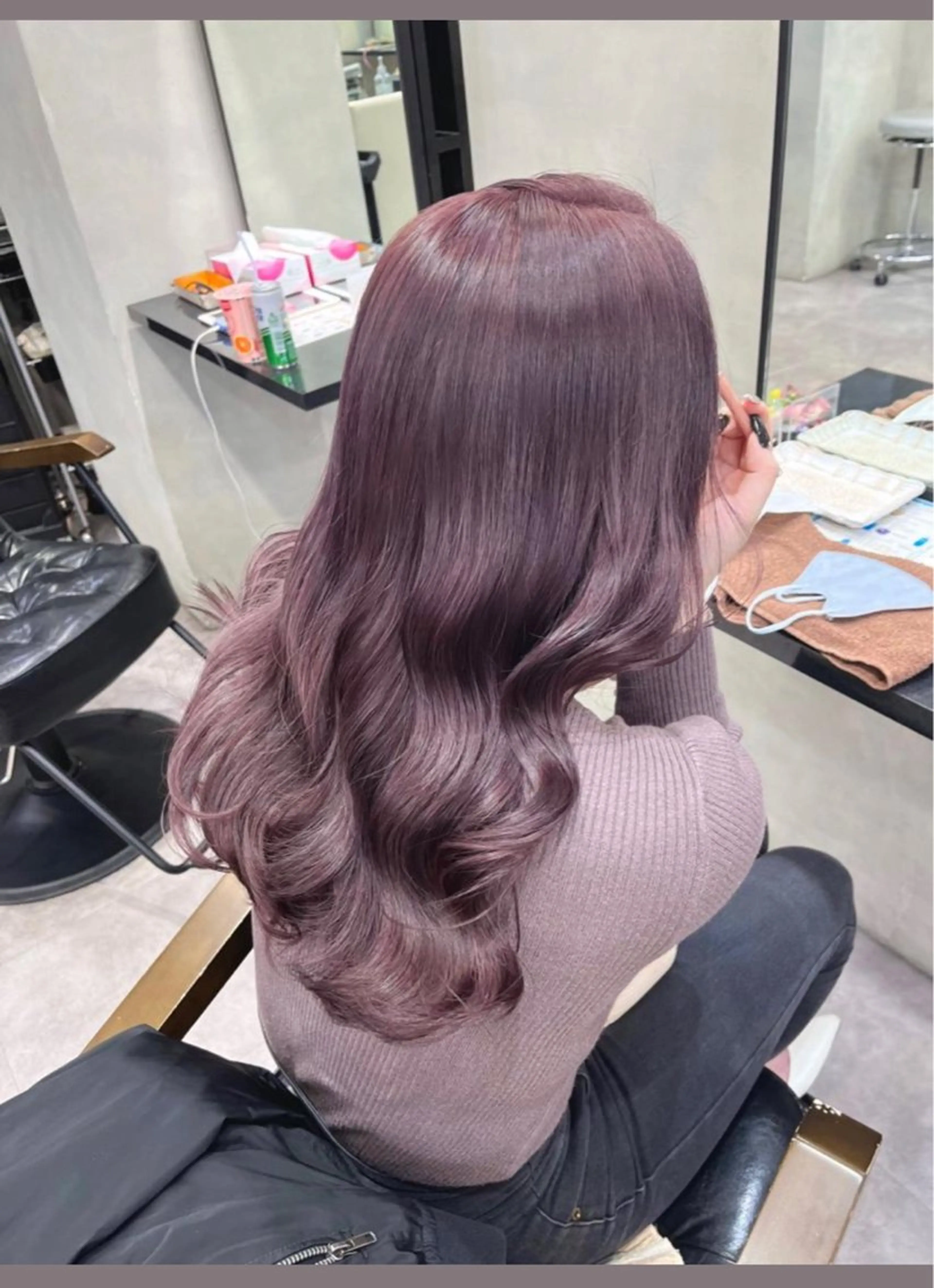 ロング 濱川響太レディース カットモデルのヘアスタイル