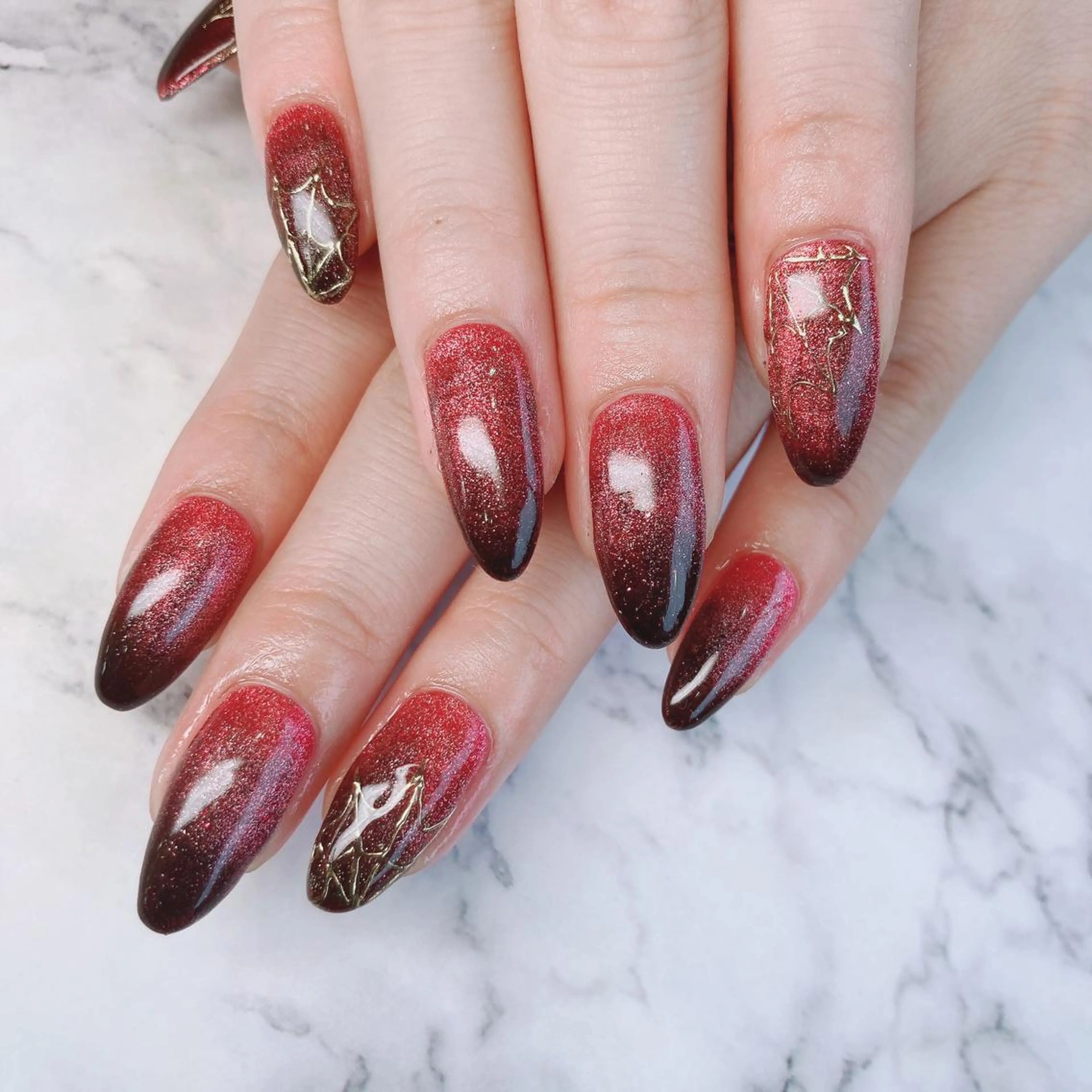 ネイル ハロウィン マグネットネイル ミラーネイル Nail salon  Stella所属・Nail salon Stellaのネイルデザイン