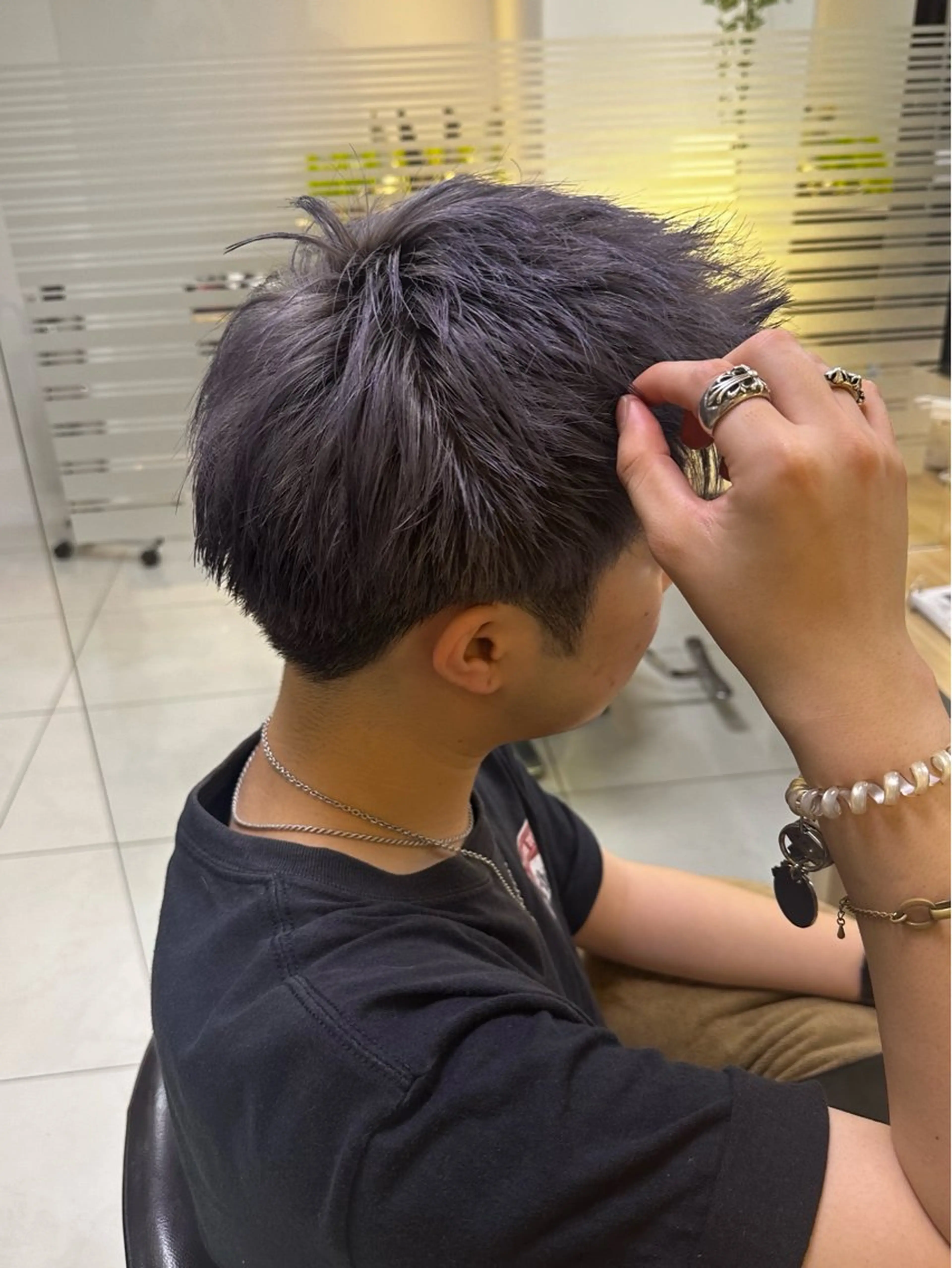 メンズ ヘアカラー トリートメント SANA/ツヤカラー /カット大船のヘアスタイル