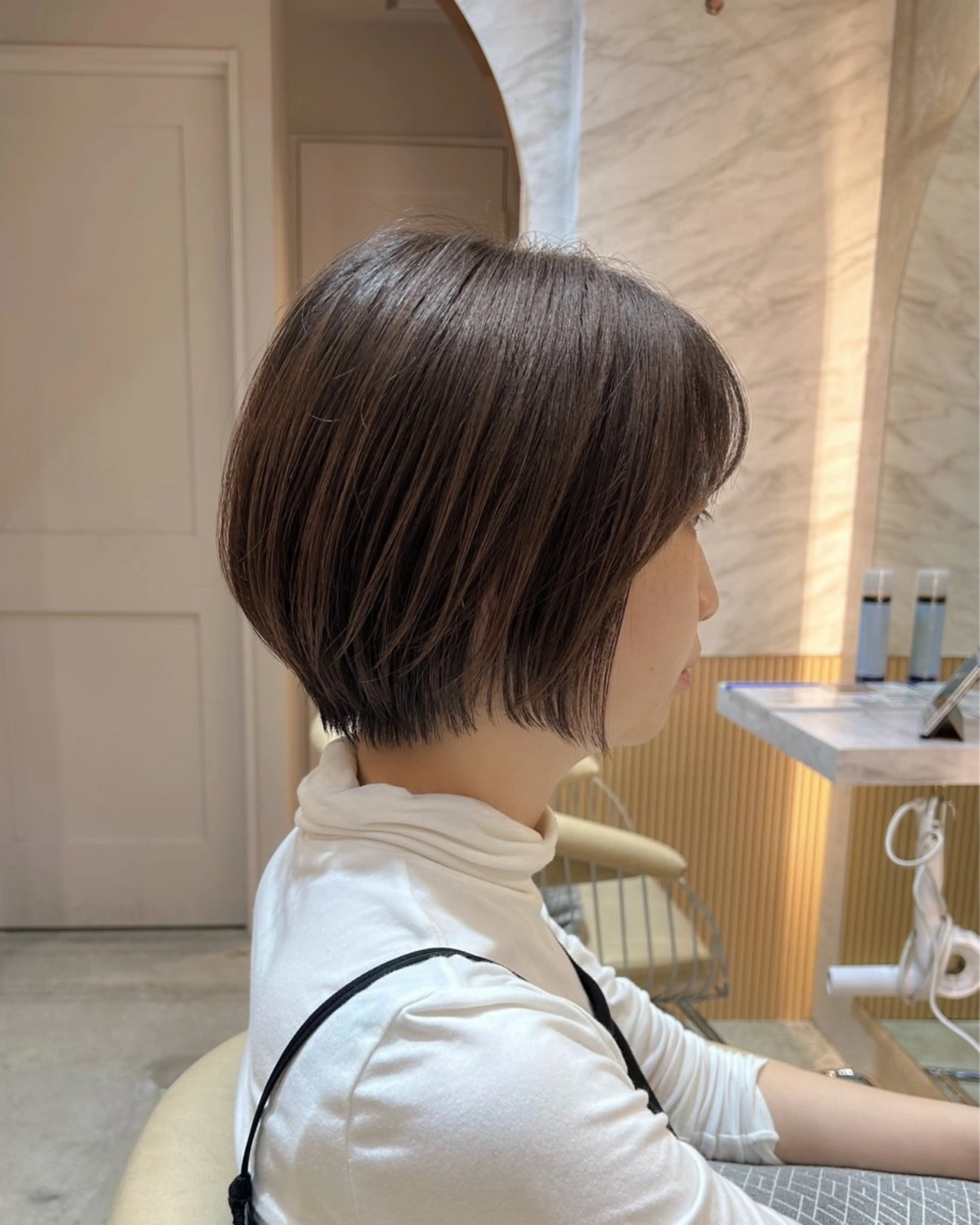 ショート ショートボブ ボブ くびれヘア ショートヘア ハッシュカット/韓国 レイヤー/カハナのヘアスタイル