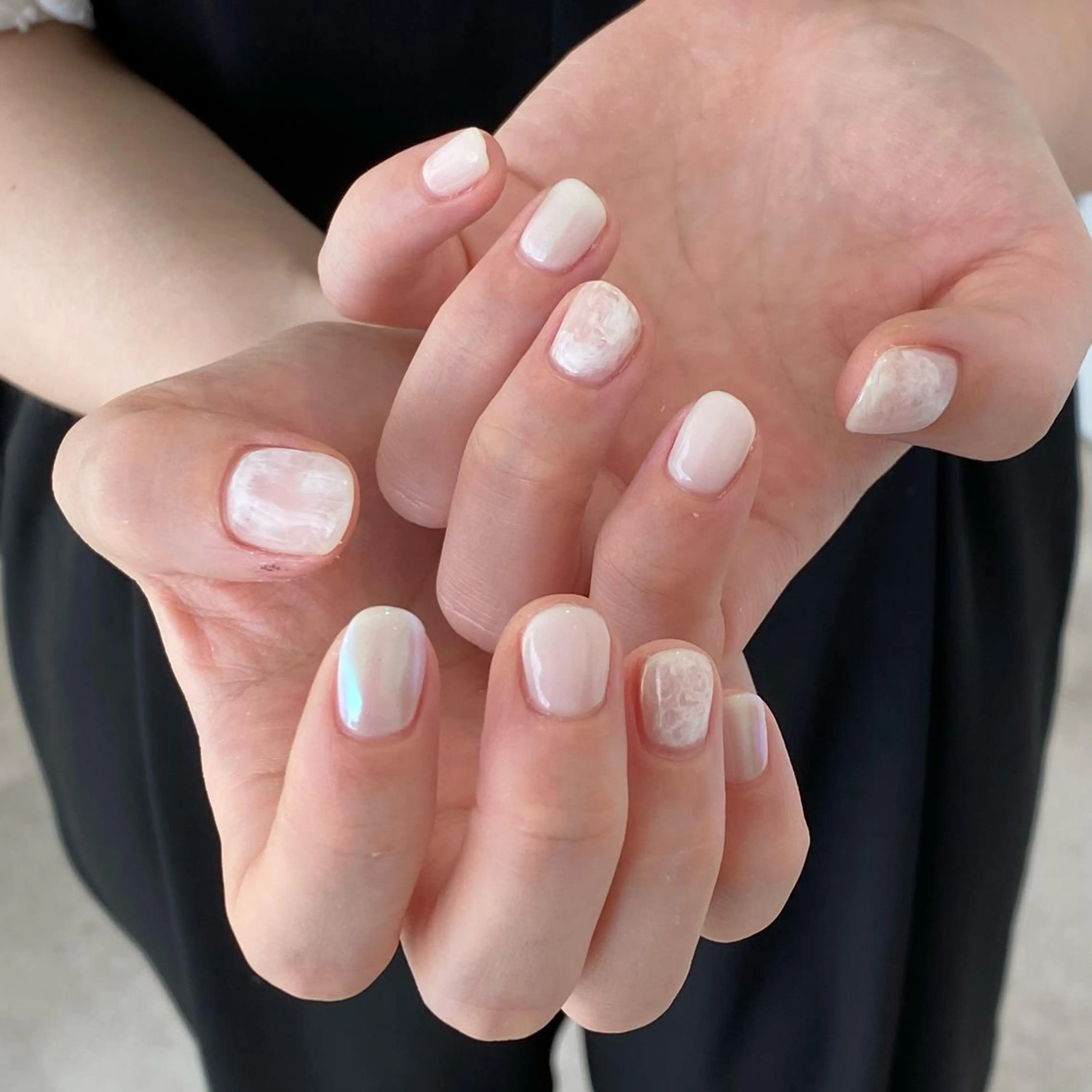 ネイル ニュアンスネイル ホワイト nail salon ayanaのネイルデザイン