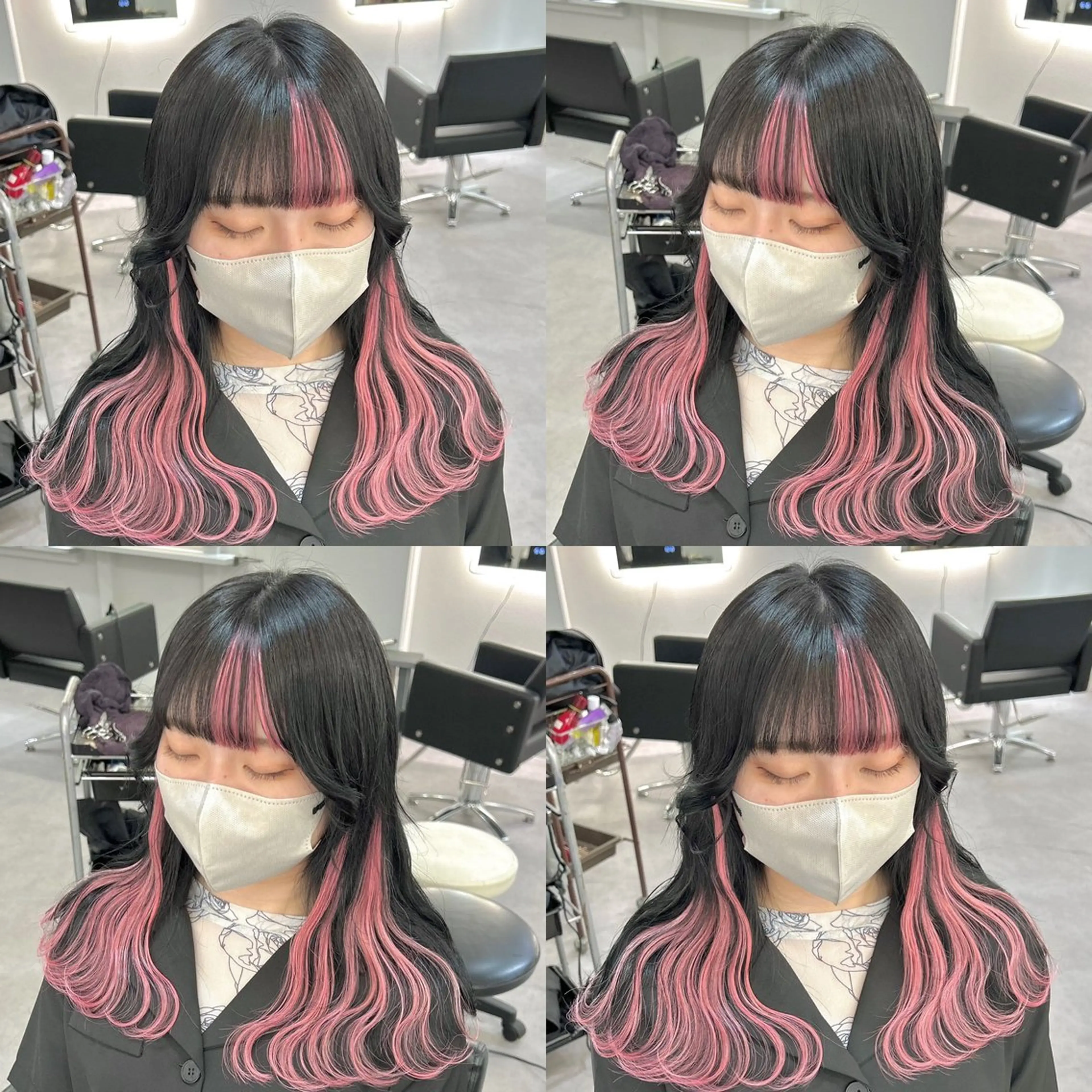 ミディアム カラー エクステ カット エクステ ブリーチ&エクステ 🥀ケアカラー特化のヘアスタイル