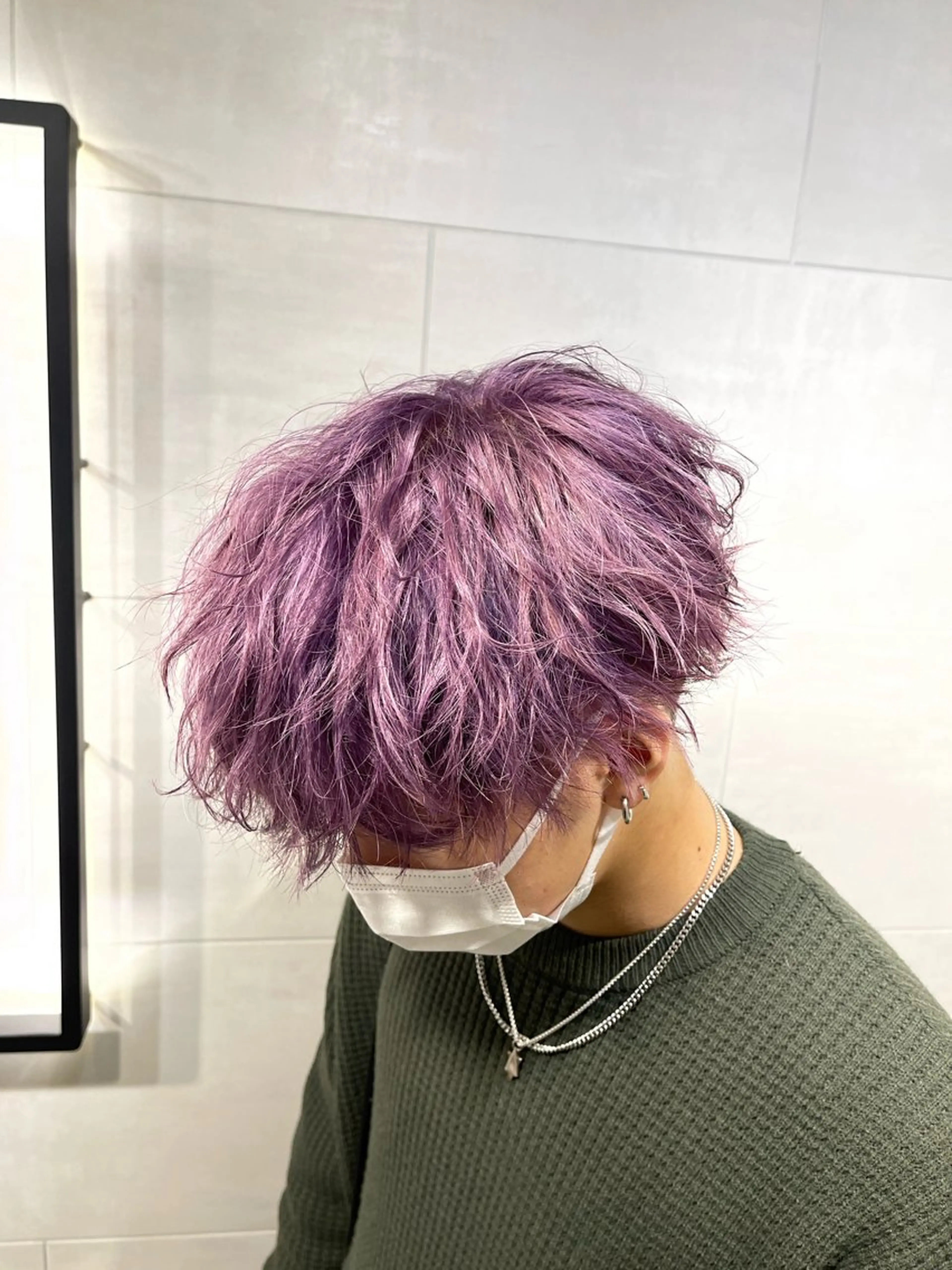 カラー メンズ メンズブリーチ メンズパーマ ブリーチ メンズパーマ専門 /縦落ち/渋谷駅近のヘアスタイル