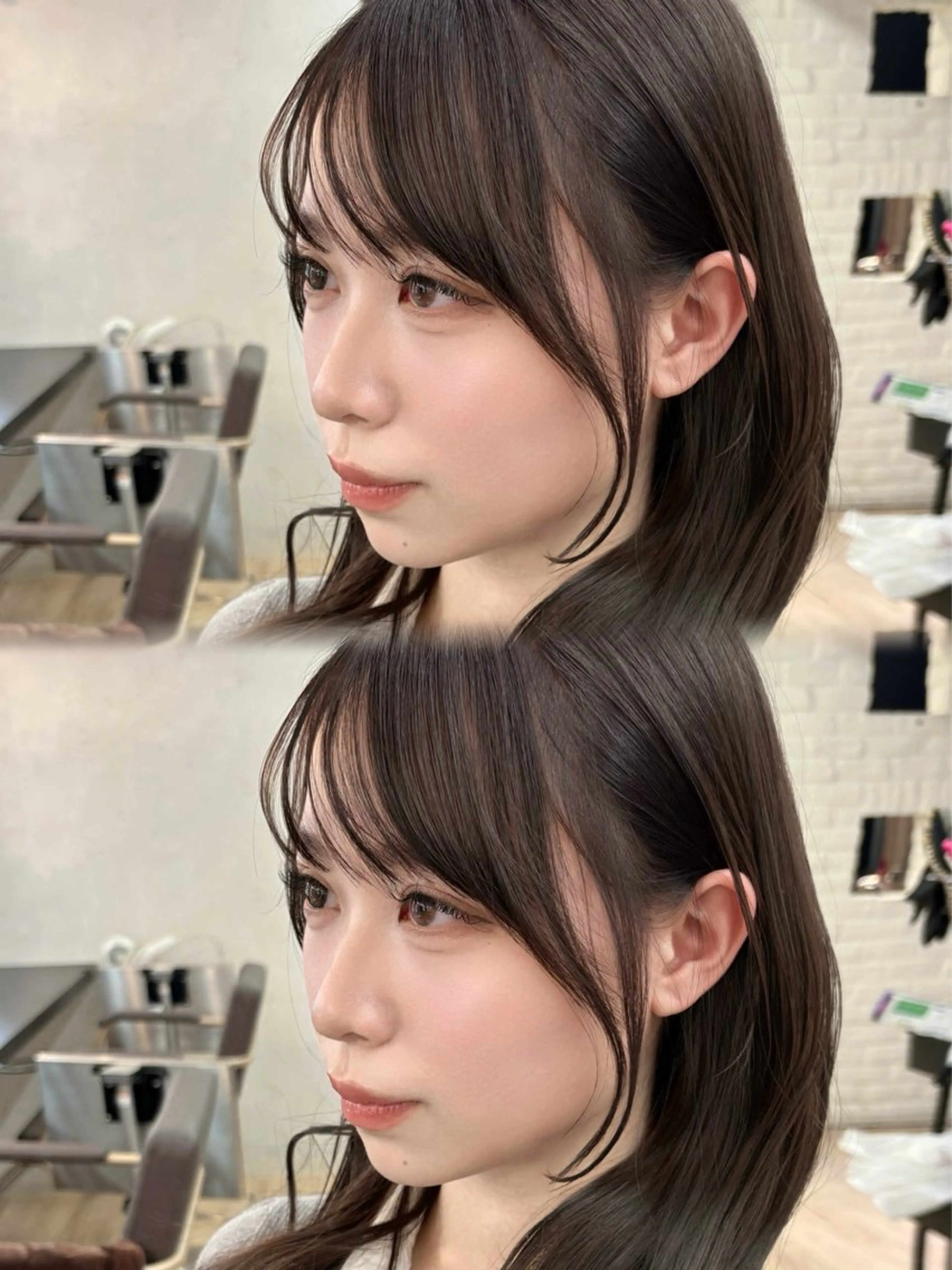 前髪カット＋顔まわりの後れ毛カットの写真