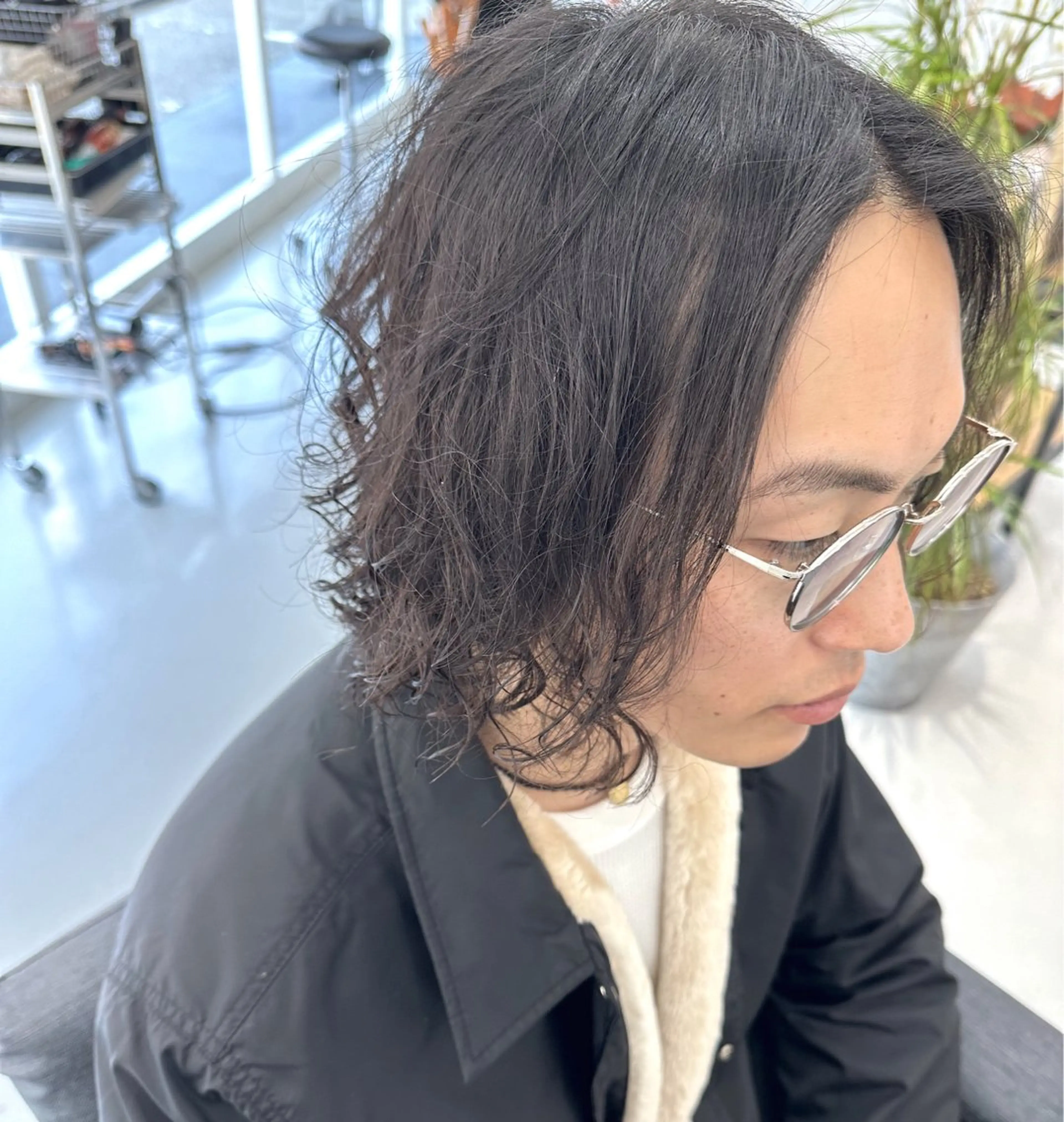 ミディアム パーマ メンズ 中島 剛のヘアスタイル