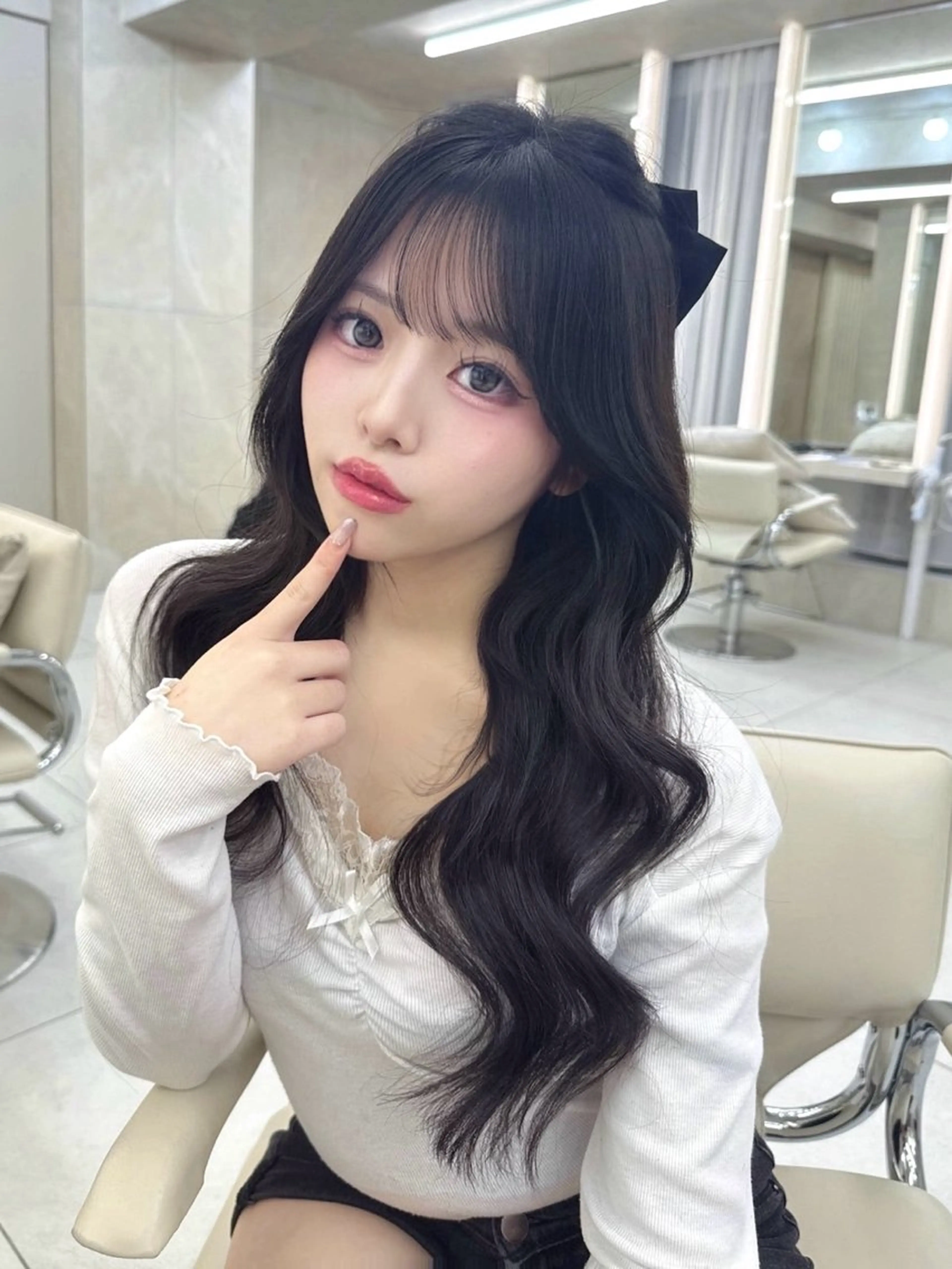 ロング 國藤 彩のヘアスタイル