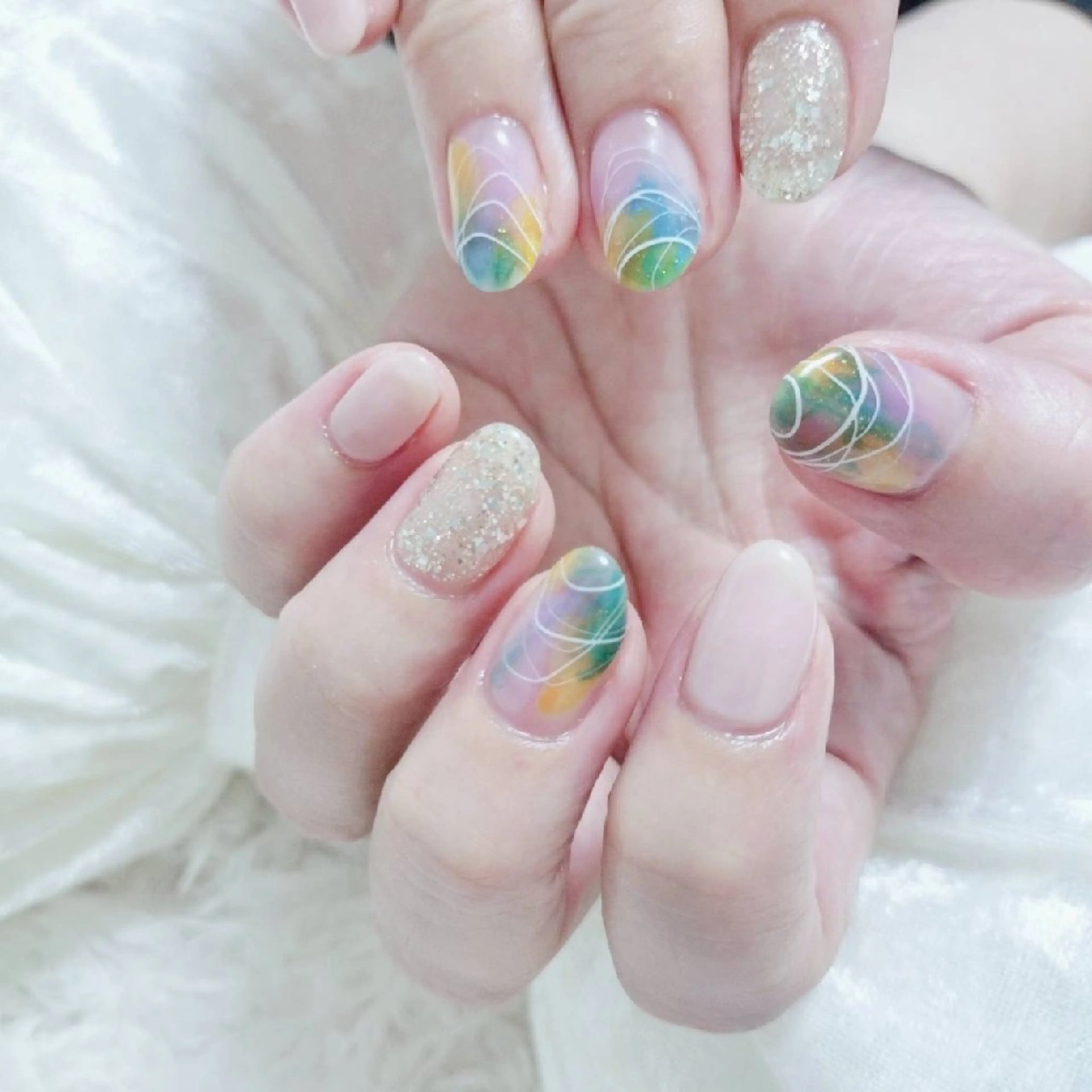 ネイル ニュアンスネイル ラピートネイル 美佳のネイルデザイン