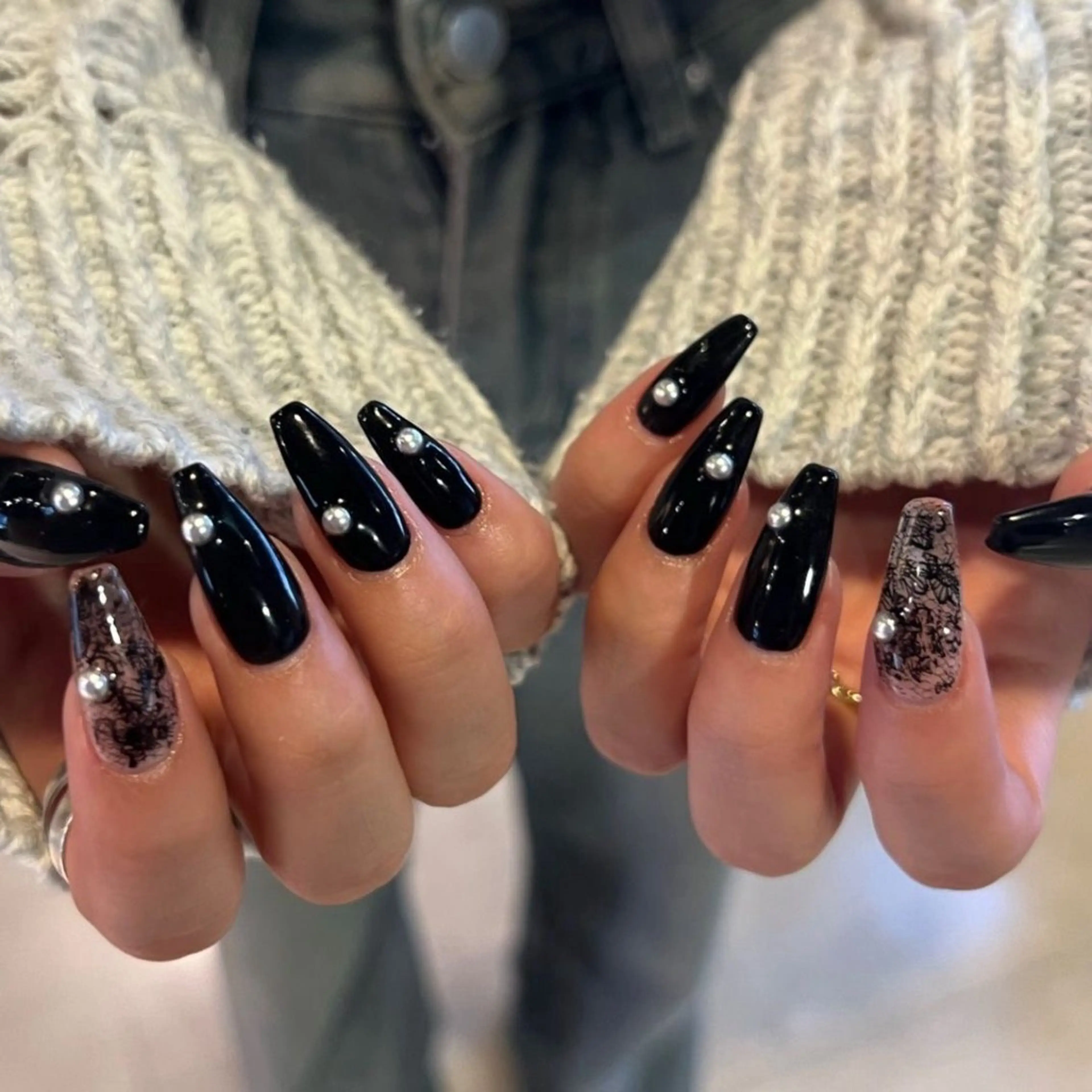 ネイル 韓国ネイル 持ち込み ニュアンスネイル ネイルチップ 冬ネイル LISA ANA.CHUOのネイルデザイン