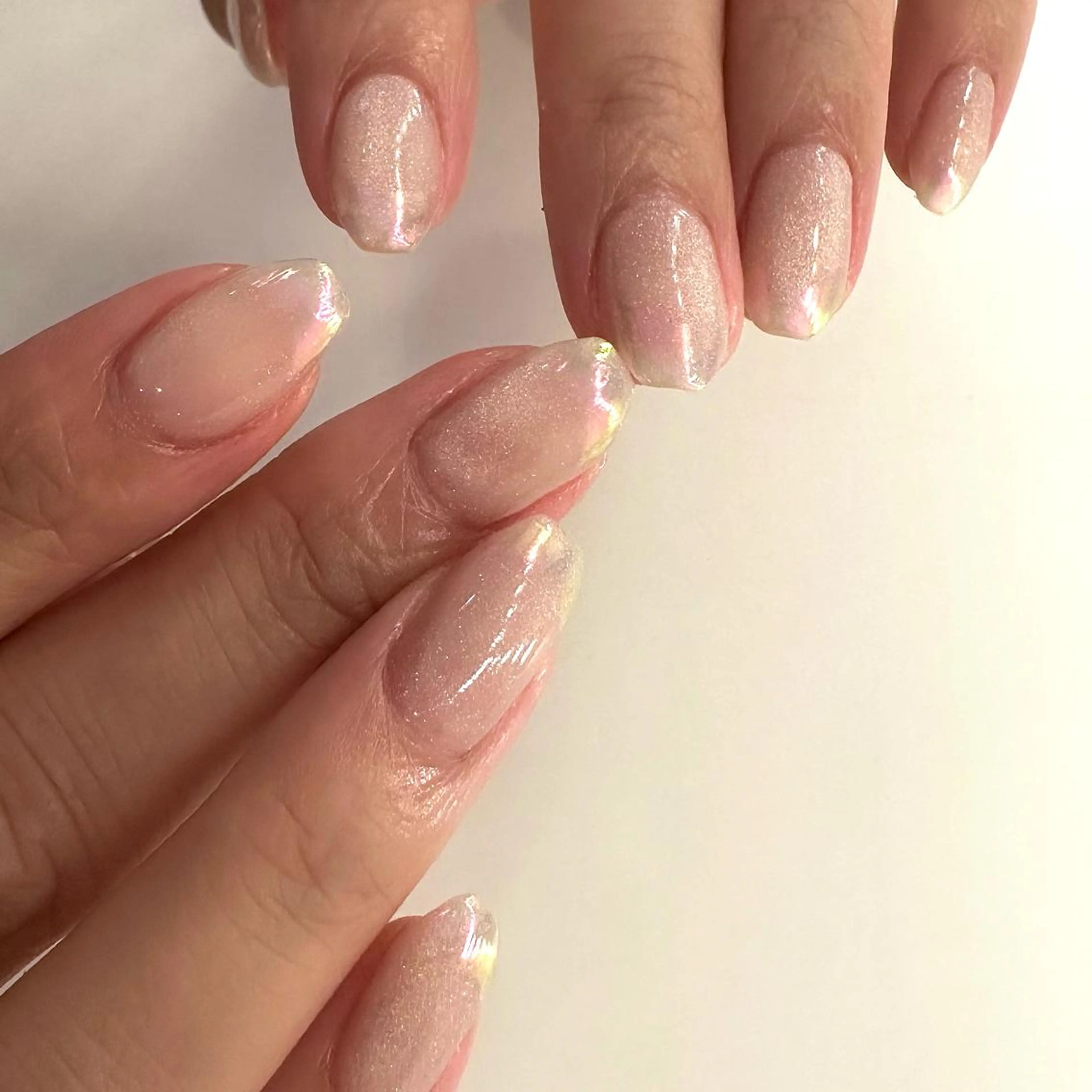 ネイル オーロラネイル フレンチネイル マグネットネイル ハンドネイル mew mew kotomiのネイルデザイン