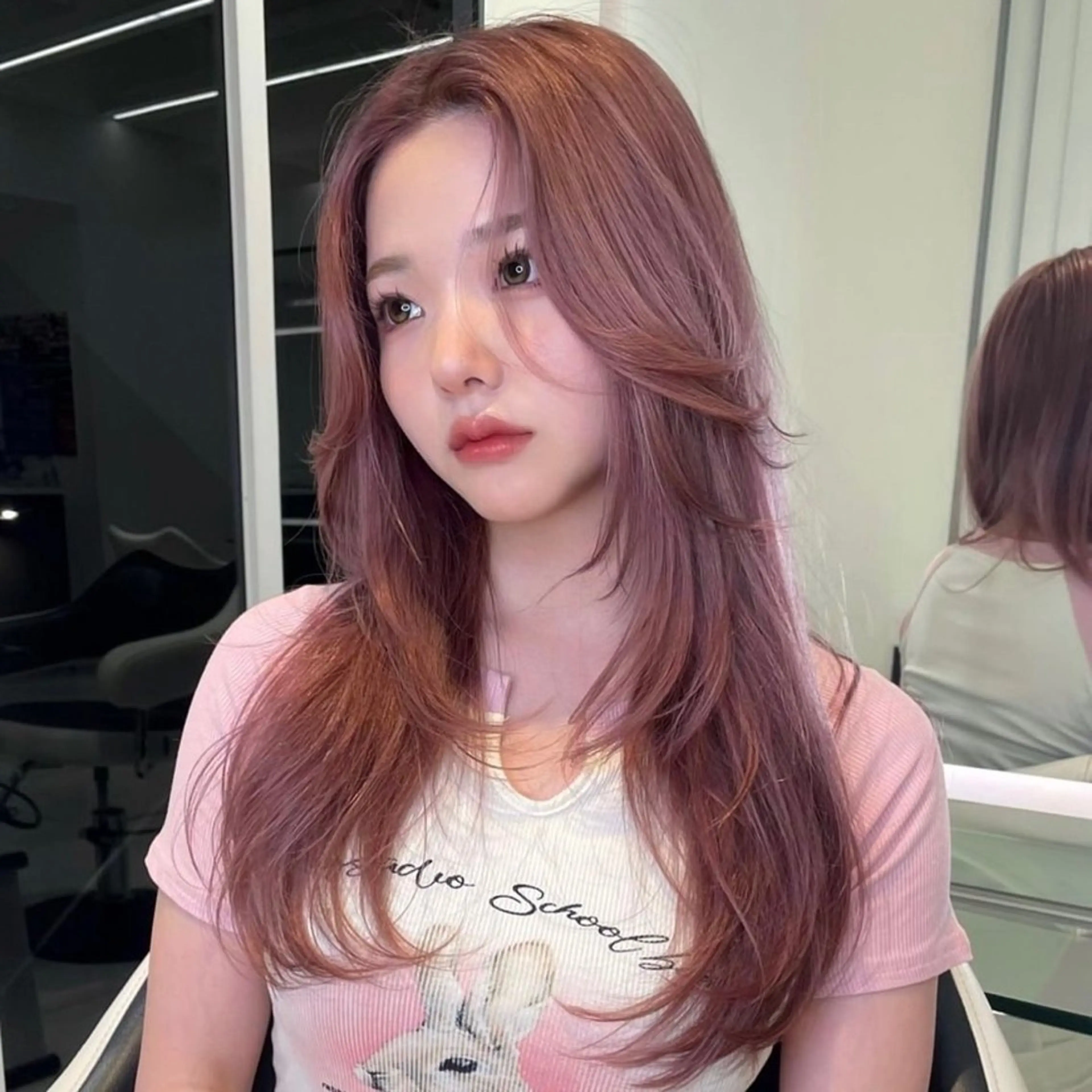 ロング 縮毛矯正、髪質改善 肘以上無料のヘアスタイル