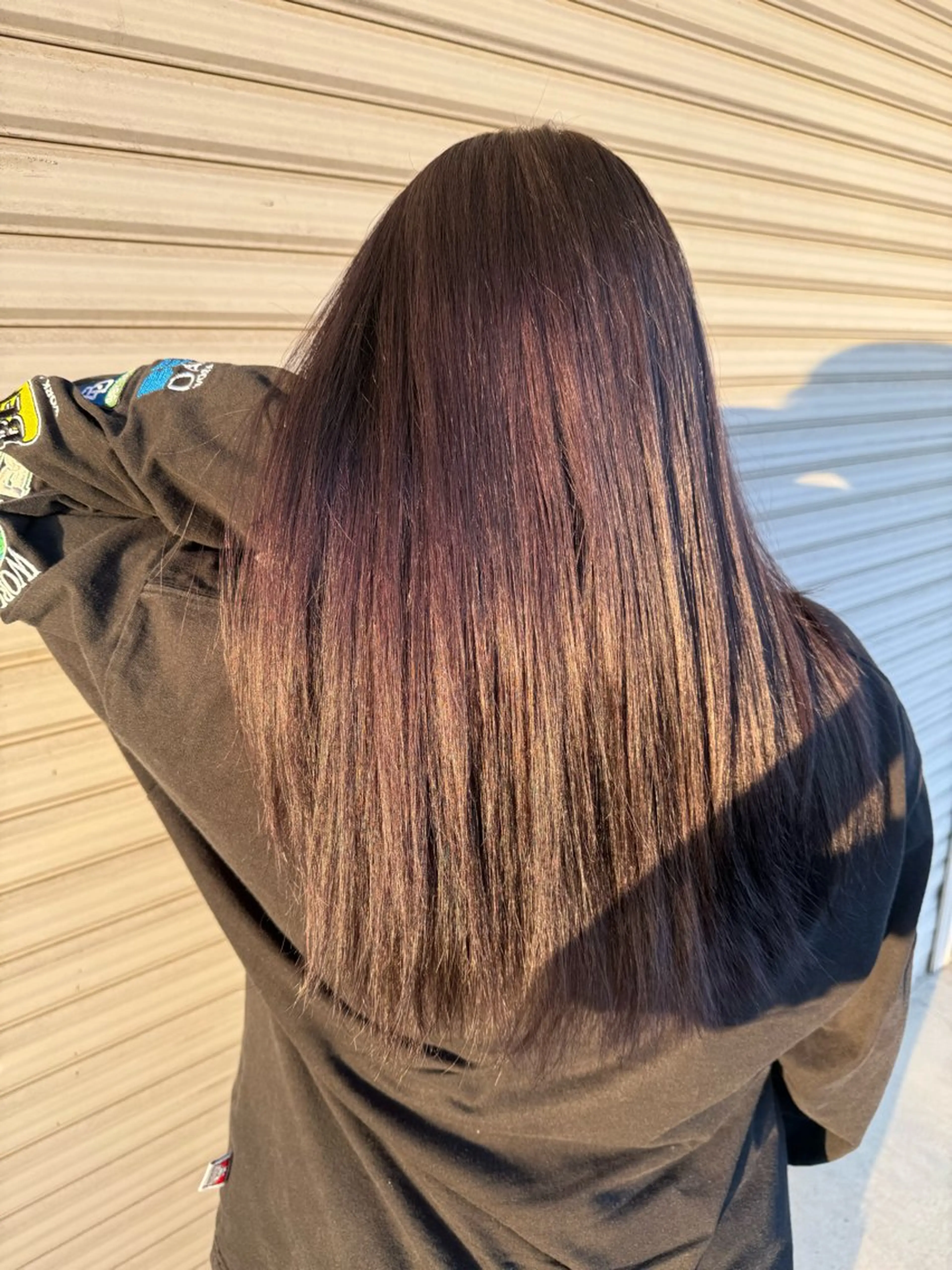 ミディアム カラー 透明感カラー ディープラベンダー ラベンダーカラー ヘアカラー レイヤー/コテパーマ 松本　希愛のヘアスタイル