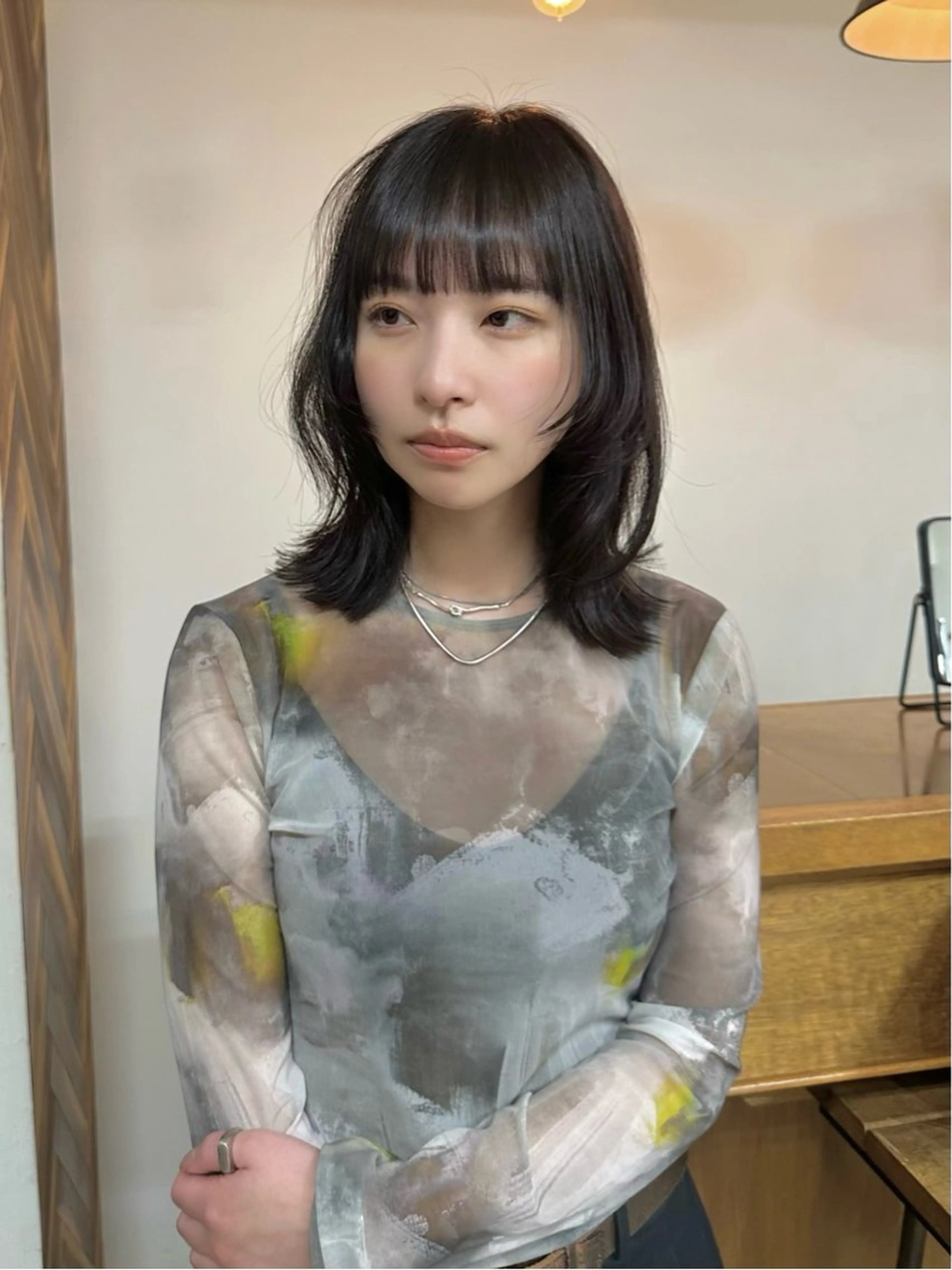 ミディアム カット ヘアカラー トリートメント NAGISA 🎀透明感カラー🎀のヘアスタイル