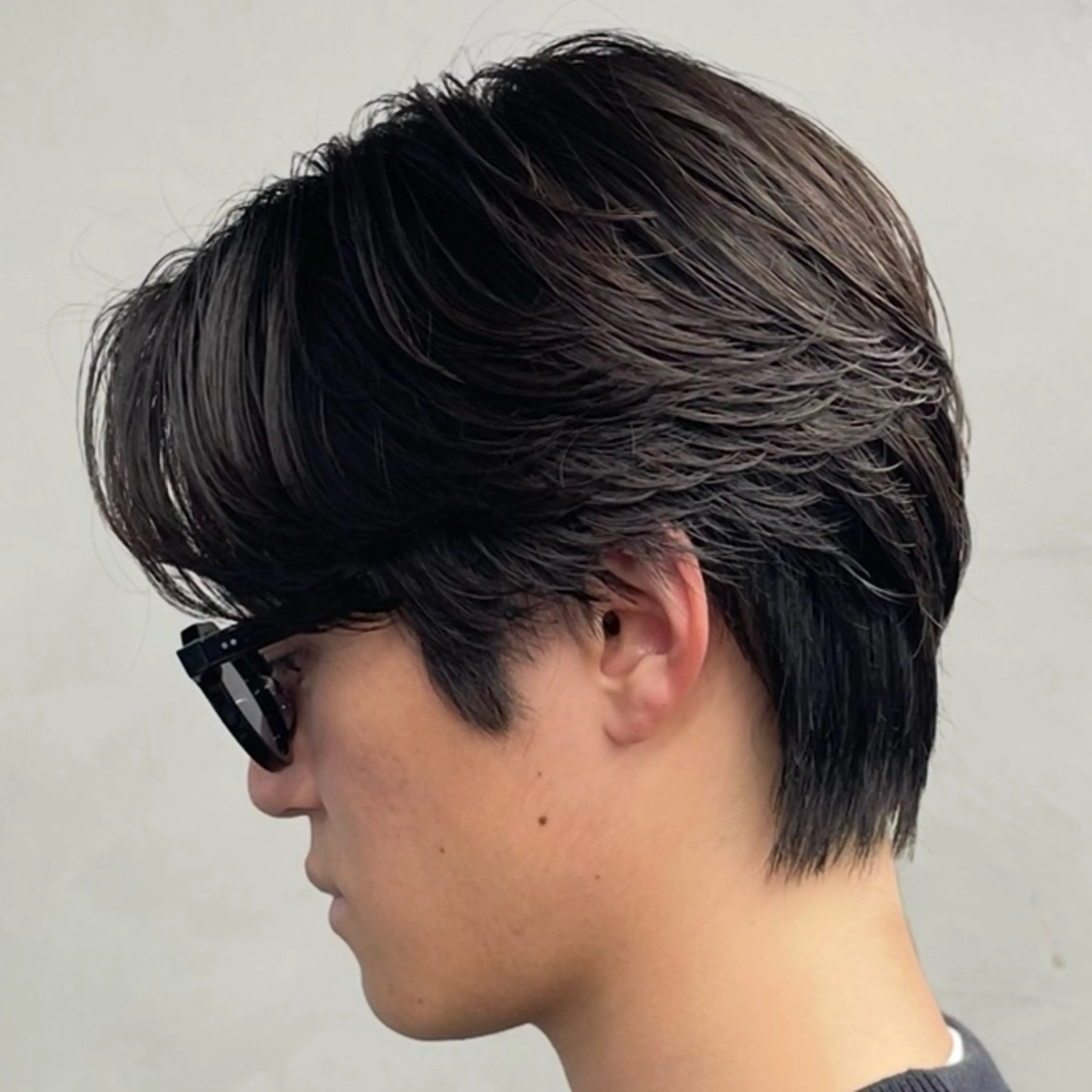 ミディアム パーマ ヘアアレンジ メンズ カット パーマ fifth 石川 凪のヘアスタイル