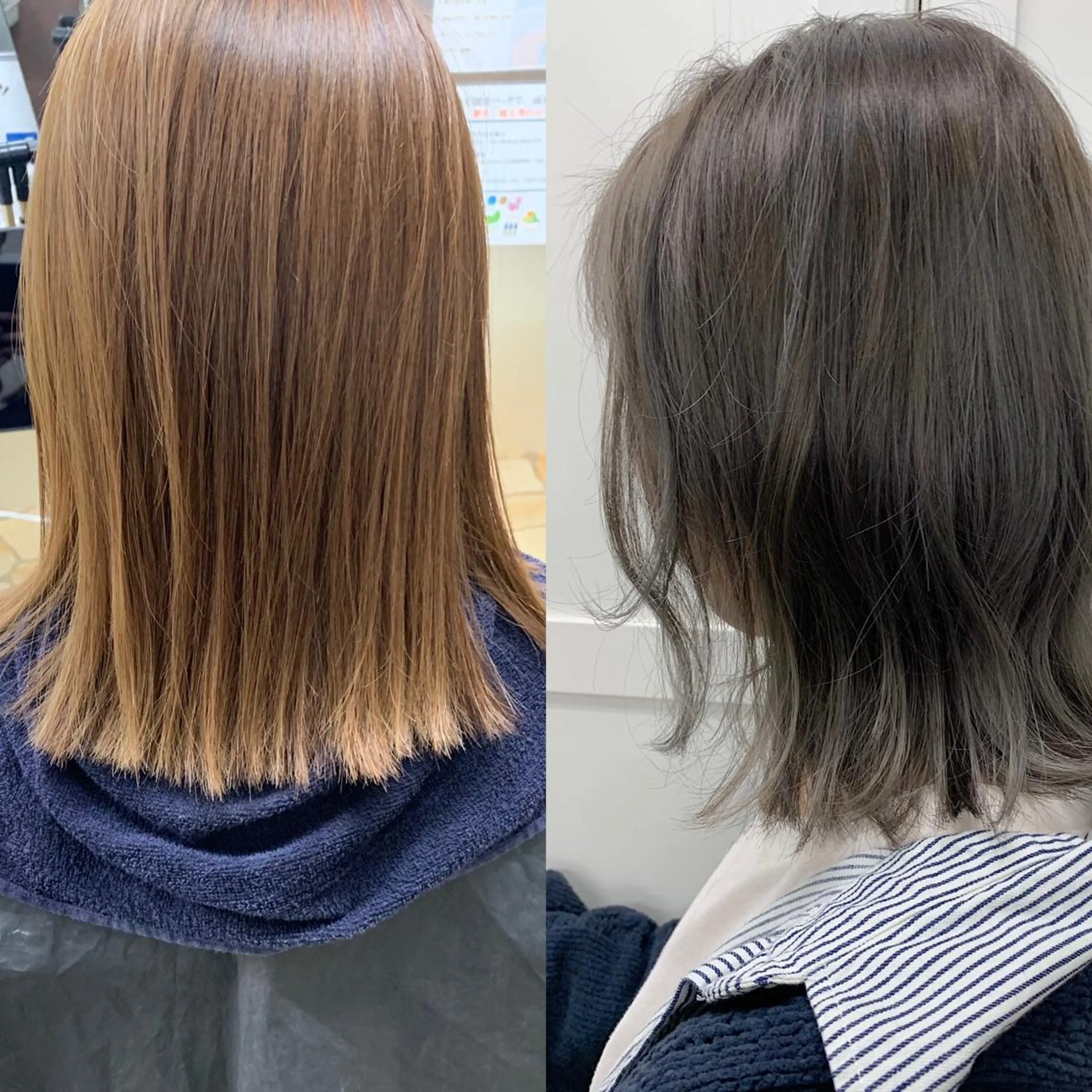 ミディアム カラー ハットリ /北習志野のヘアスタイル