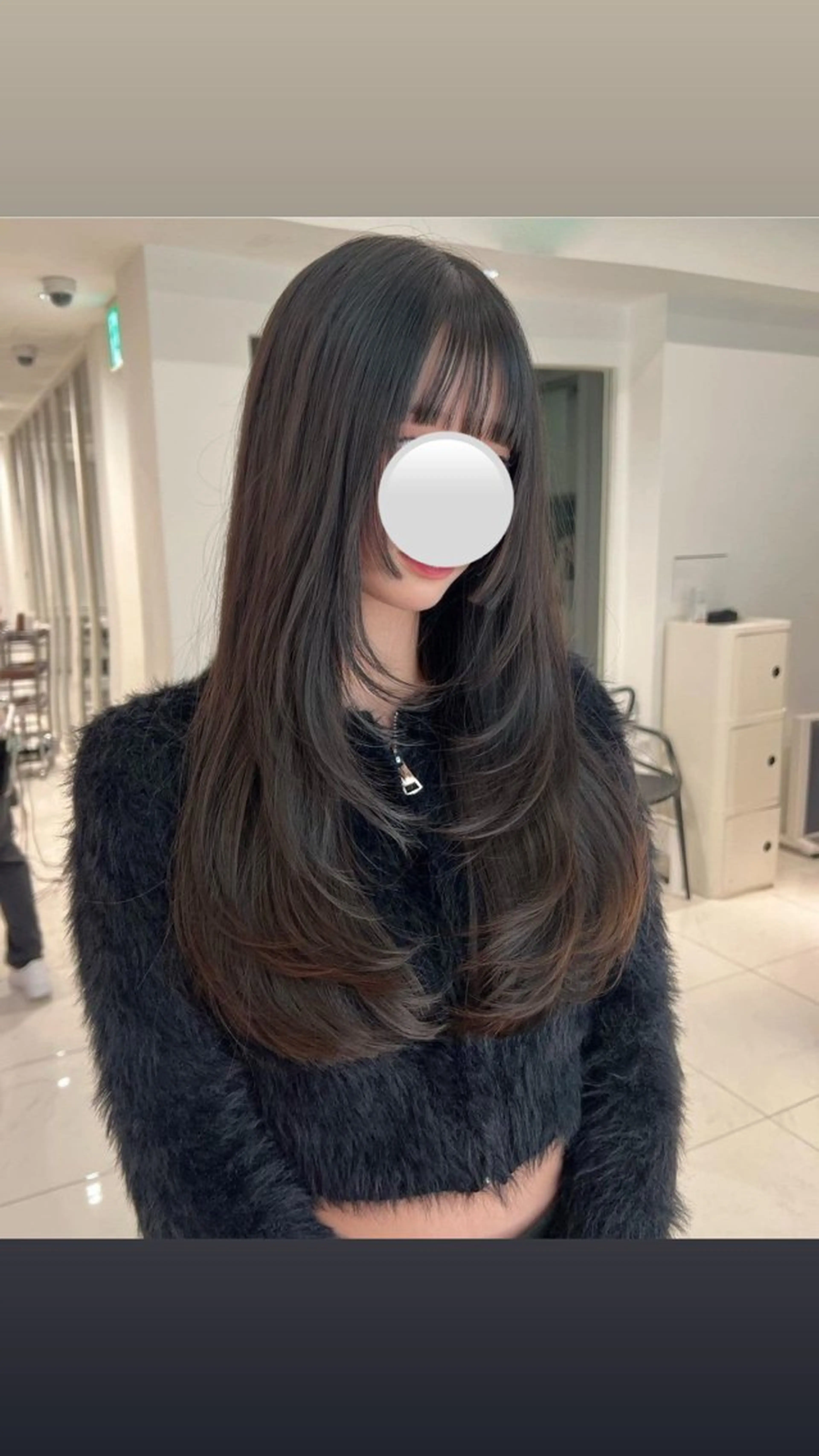 ロング レイヤーカット 宝徳 伶奈のヘアスタイル