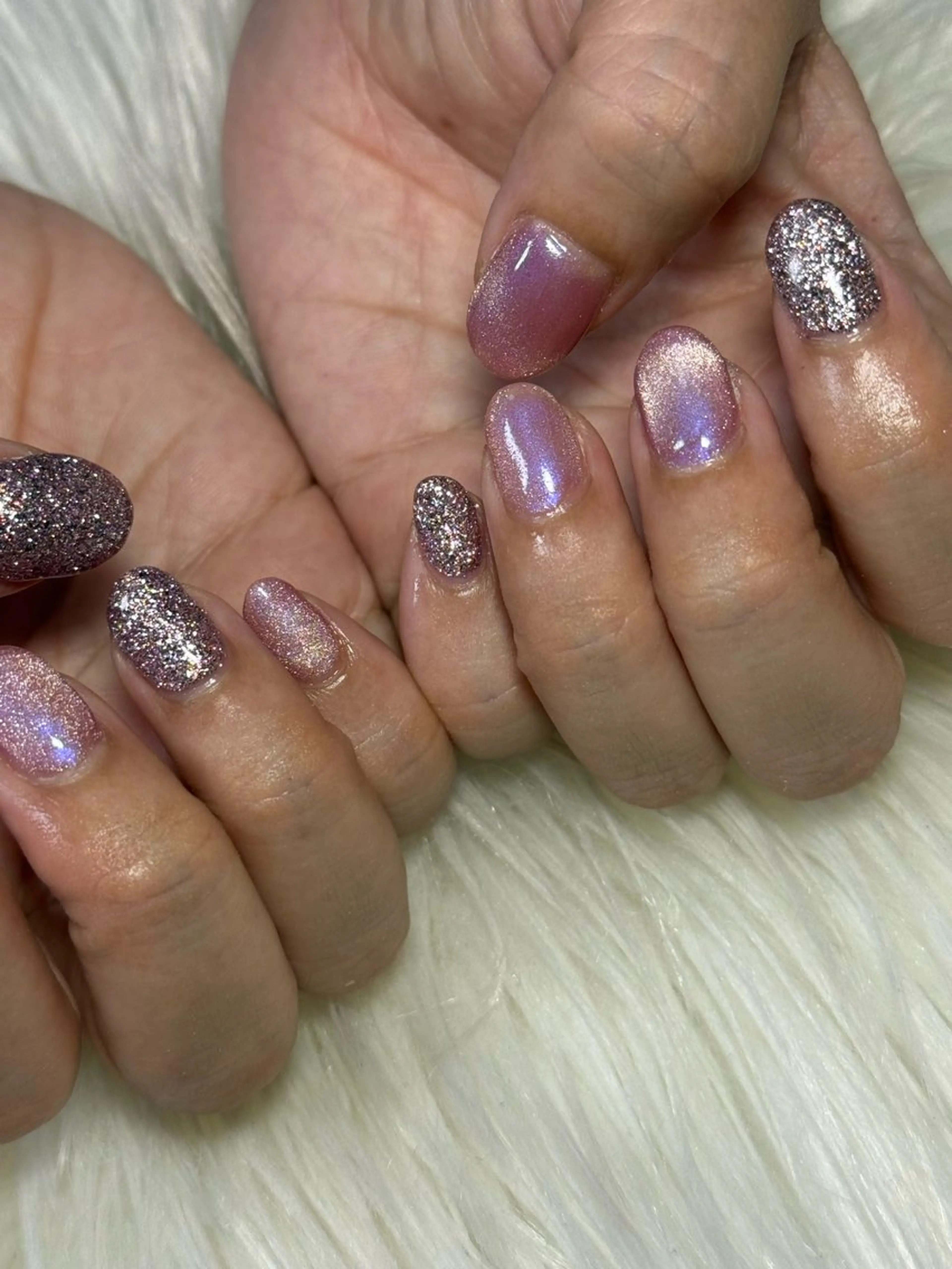 ネイル ボルドー フラッシュネイル マグネットネイル miwa ミワのネイルデザイン