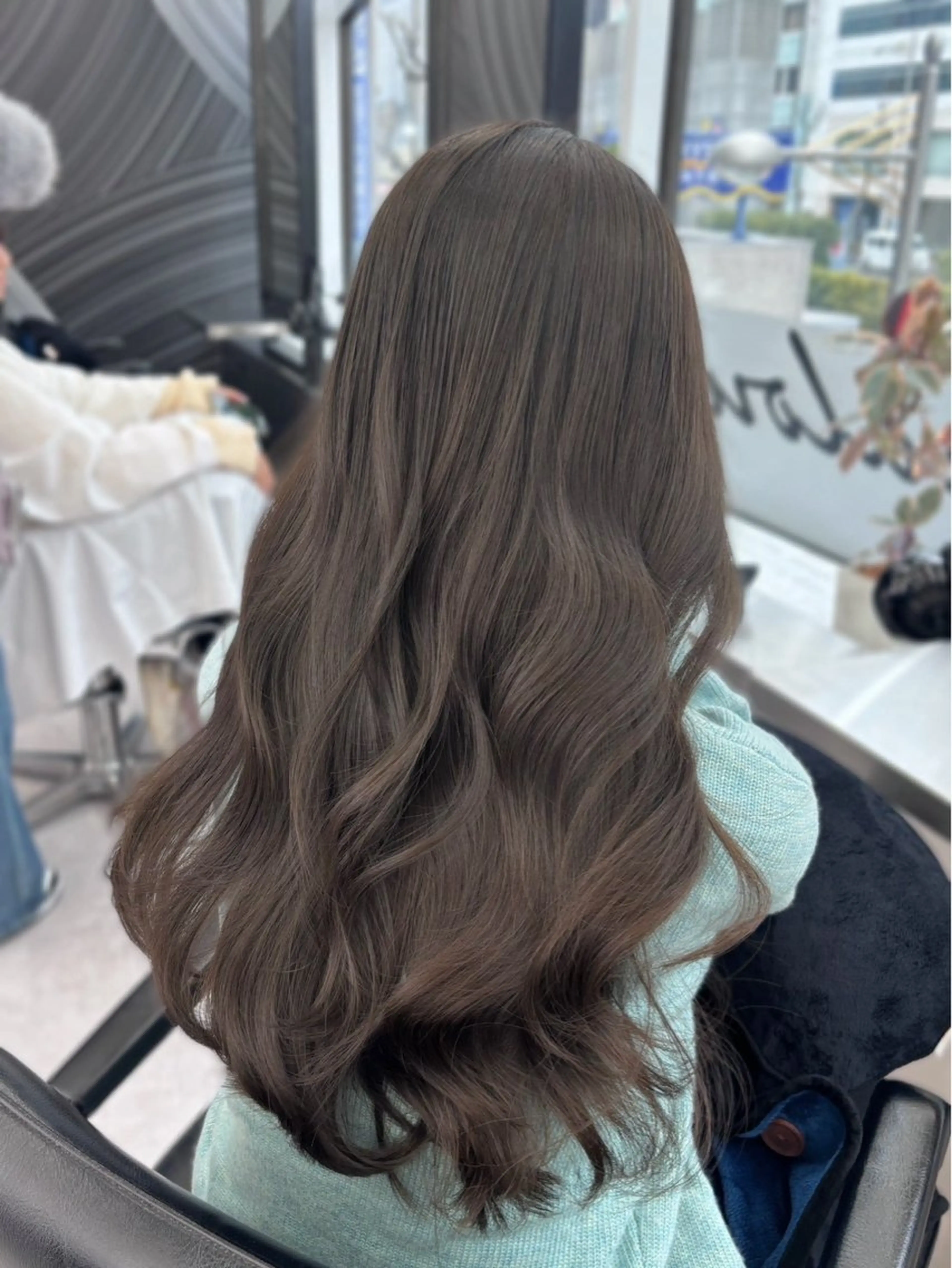 ロング カラー ヘアカラー 心斎橋/ブリーチなし 髪質改善/レイヤーのヘアスタイル