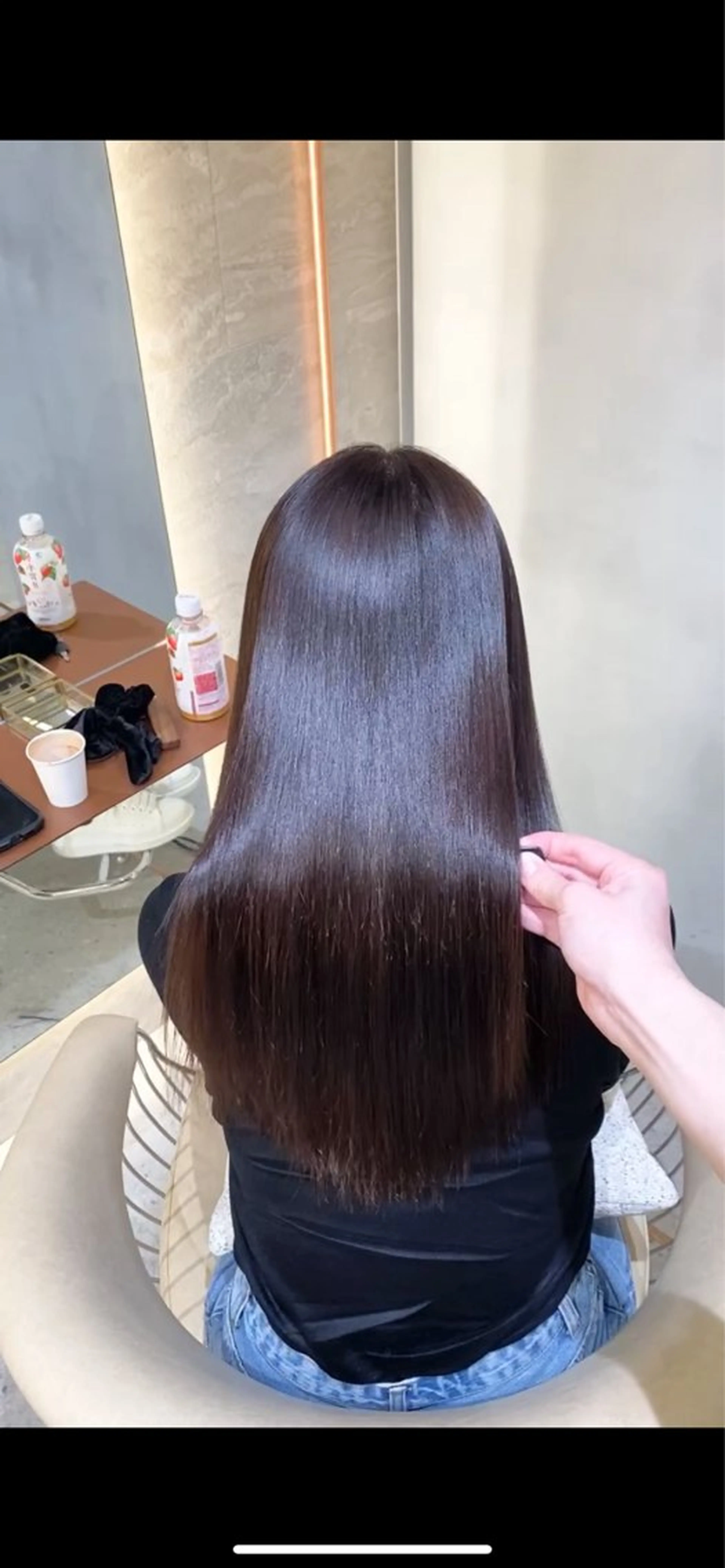 ロング カット ヘアカラー 縮毛矯正 トリートメント 🤍髪質改善🤍 ViVIE🤍のヘアスタイル