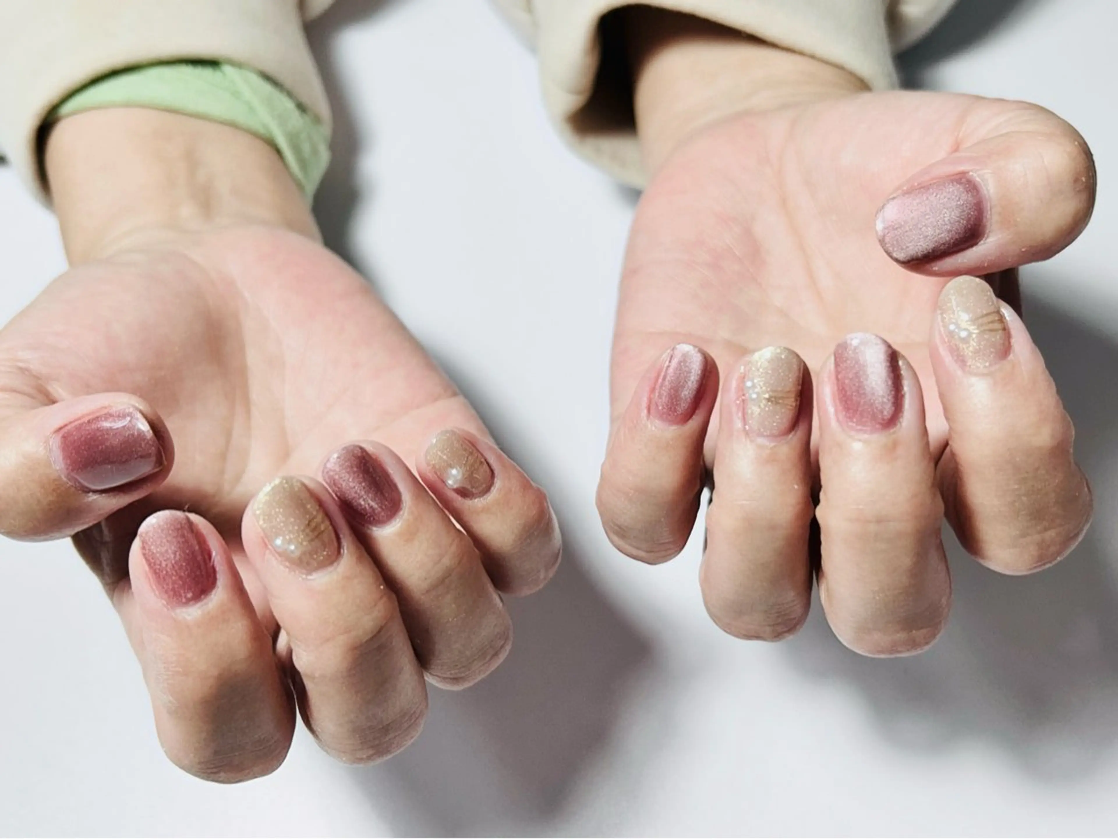 ネイル マグネットネイル ミラーネイル nico nailのネイルデザイン