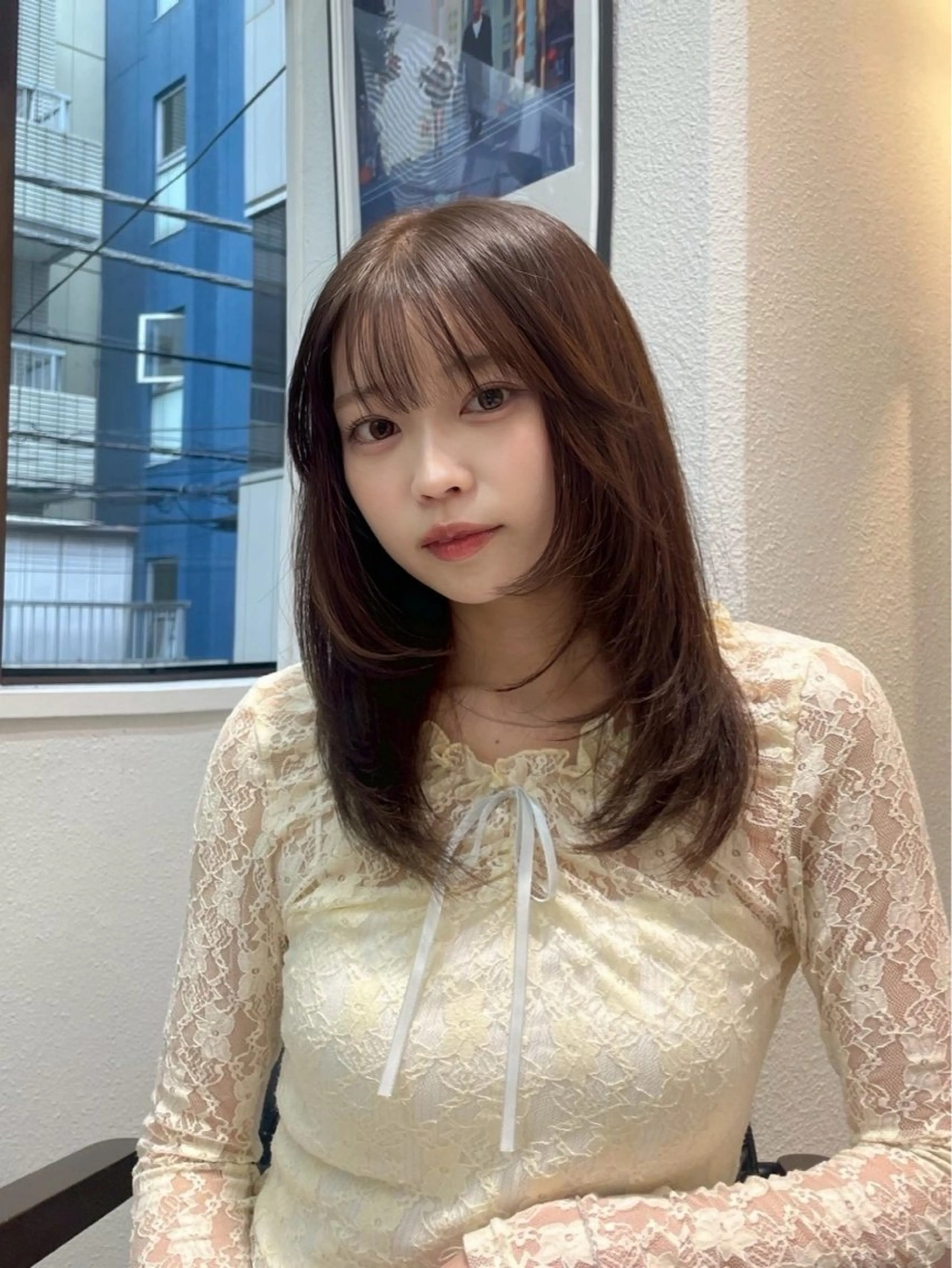 セミロング 小林 美月  透明感カラーのヘアスタイル