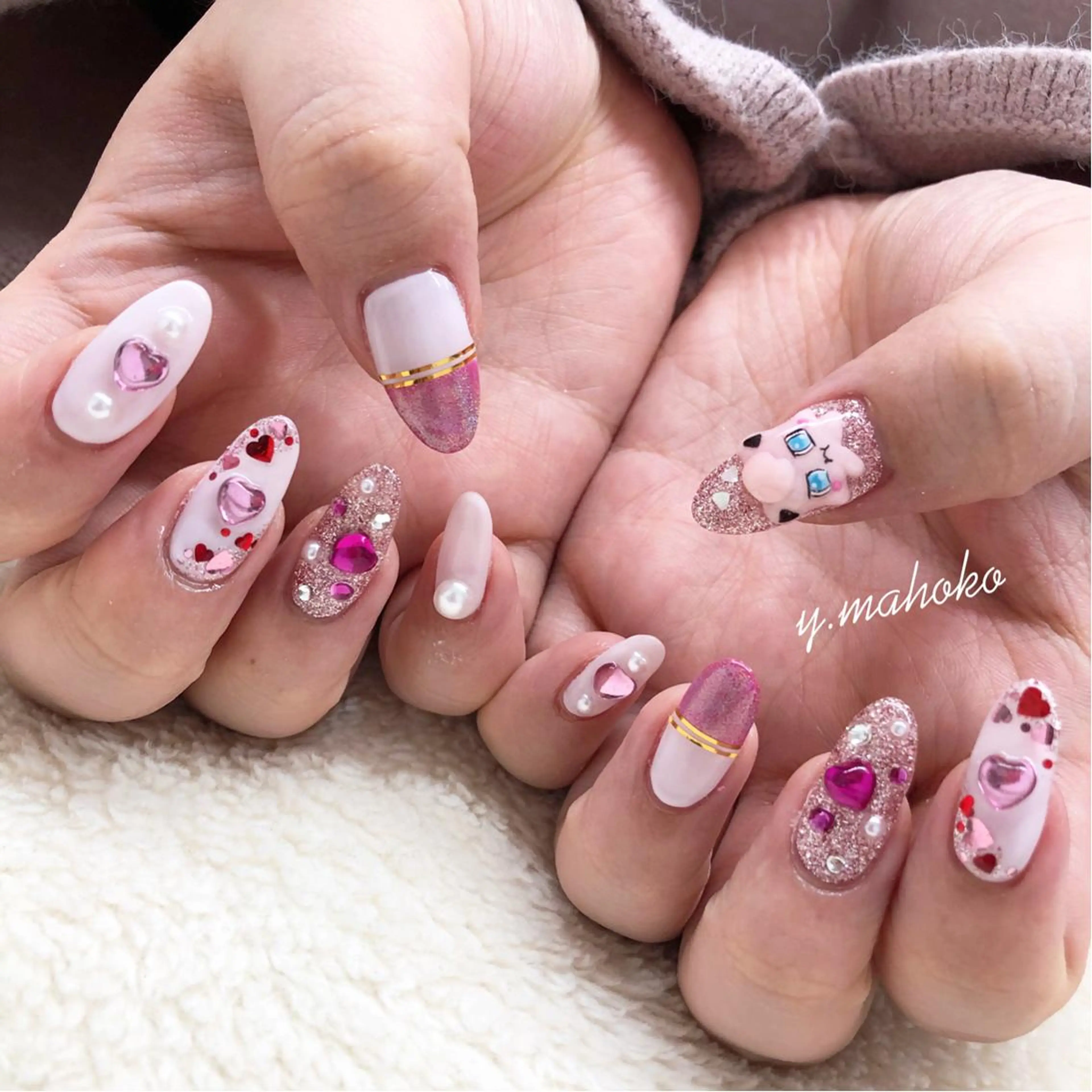 ネイル ハンドネイル She nail studio 原宿所属・パラジェル有/ スカルプ/mahoのネイルデザイン