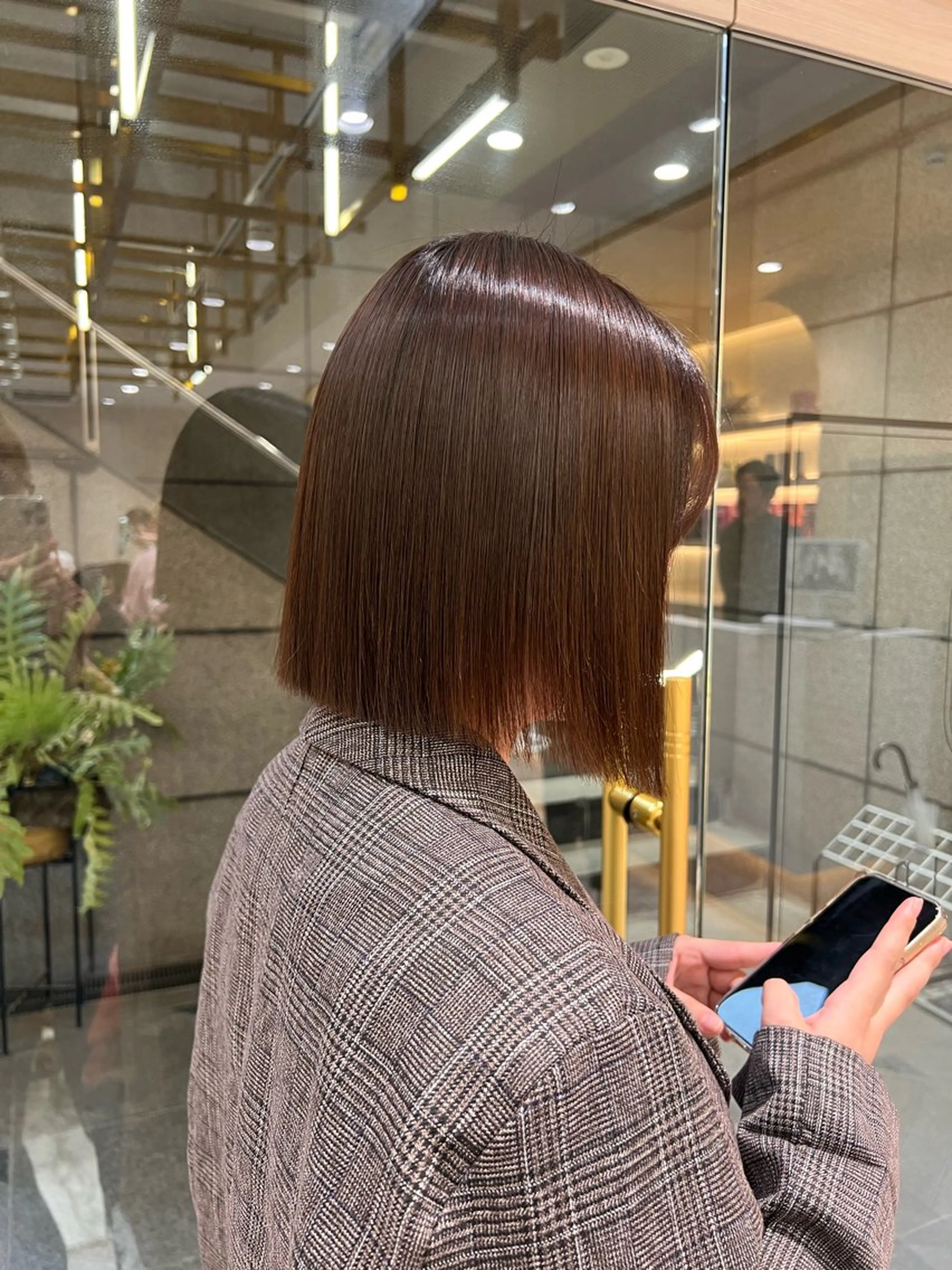 ミディアム カット 縮毛矯正 酸性ストレート人気 No,1/カスミ🩰のヘアスタイル