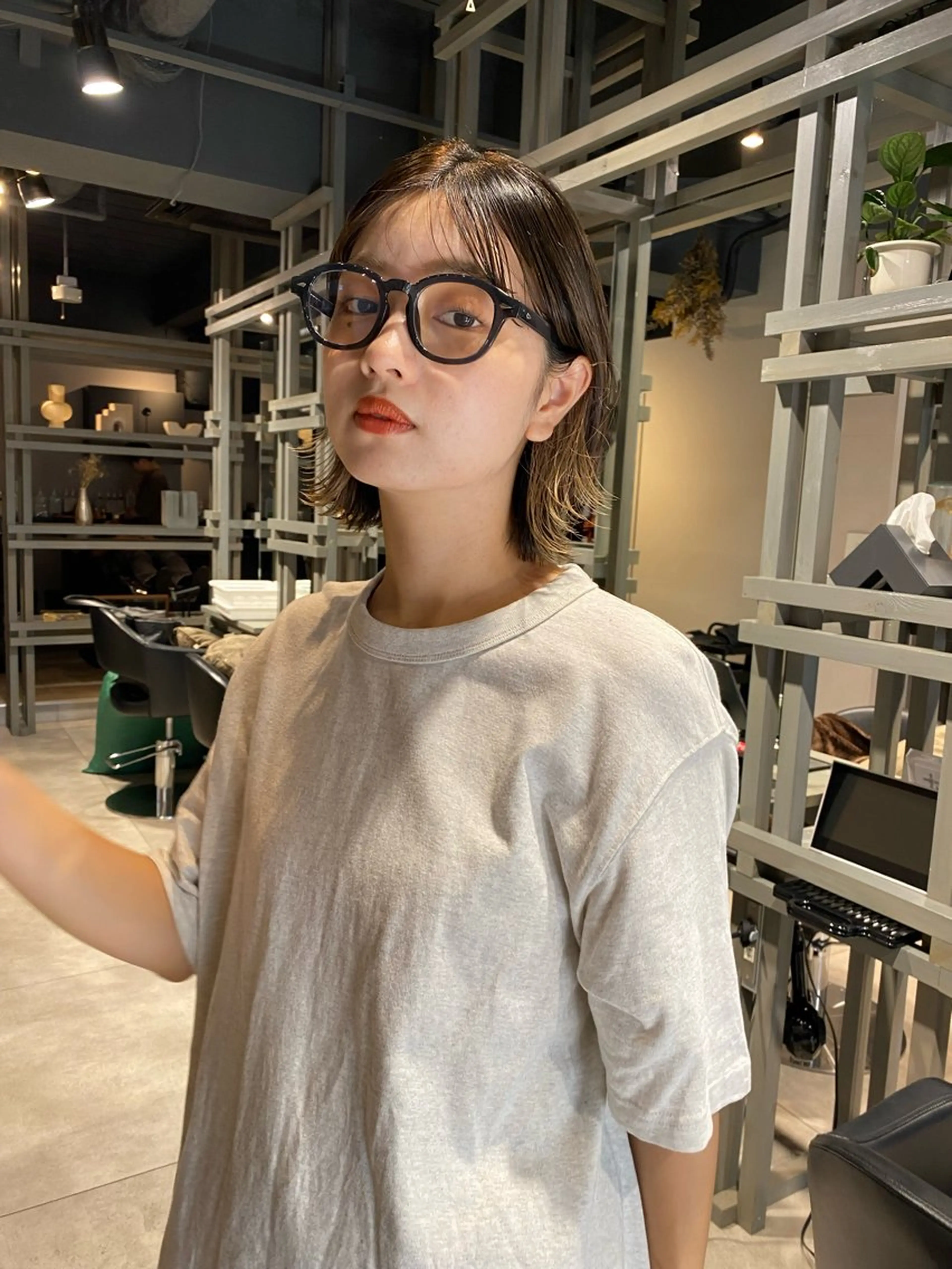 ミディアム 切りっぱなしボブ ボブ ショート職人 美容師【KENTA】のヘアスタイル