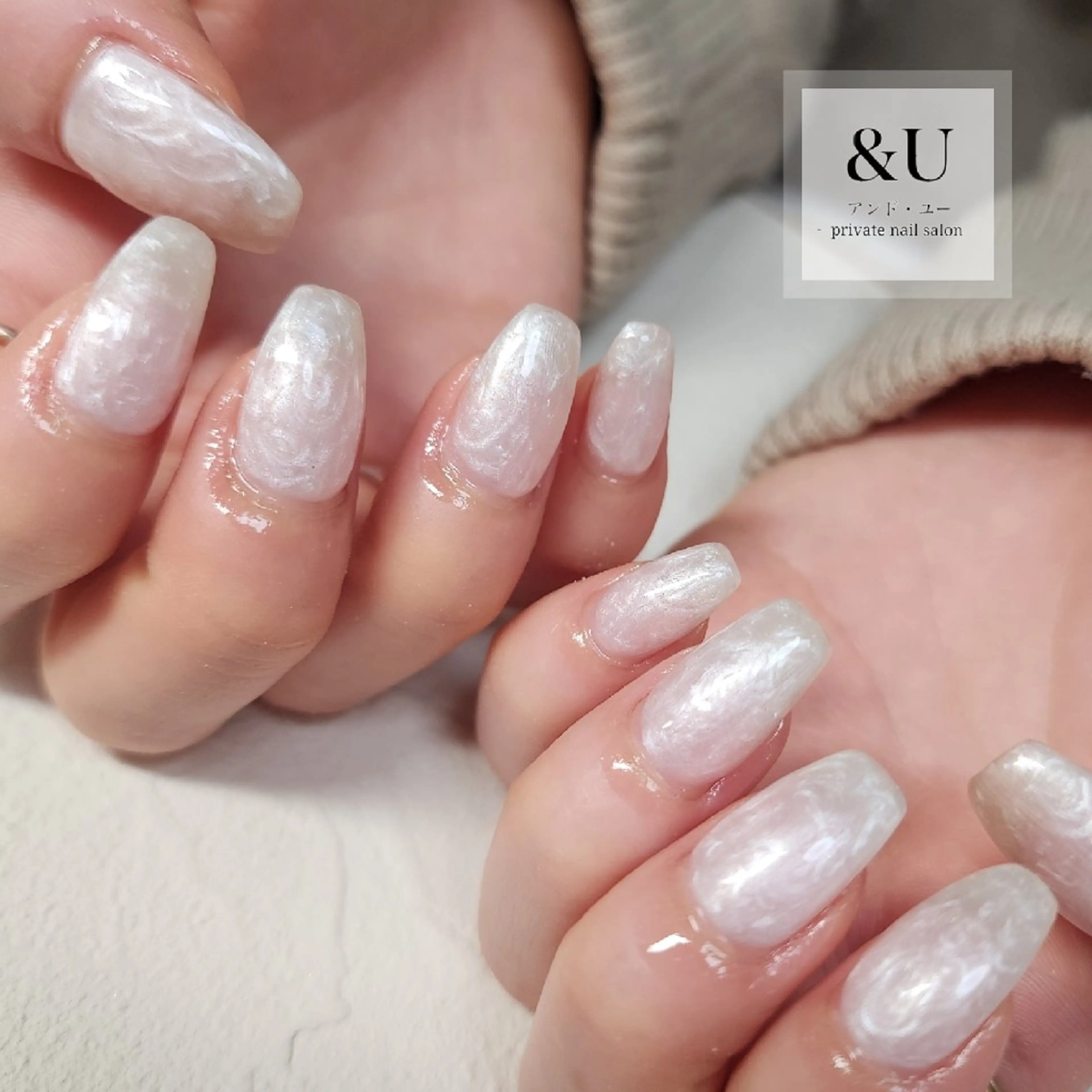 ネイル グラデーション ラメ(グリッター) ラメグラデーション ロングネイル ワンカラーネイル ＆Ｕ (アンド・ユー)のネイルデザイン
