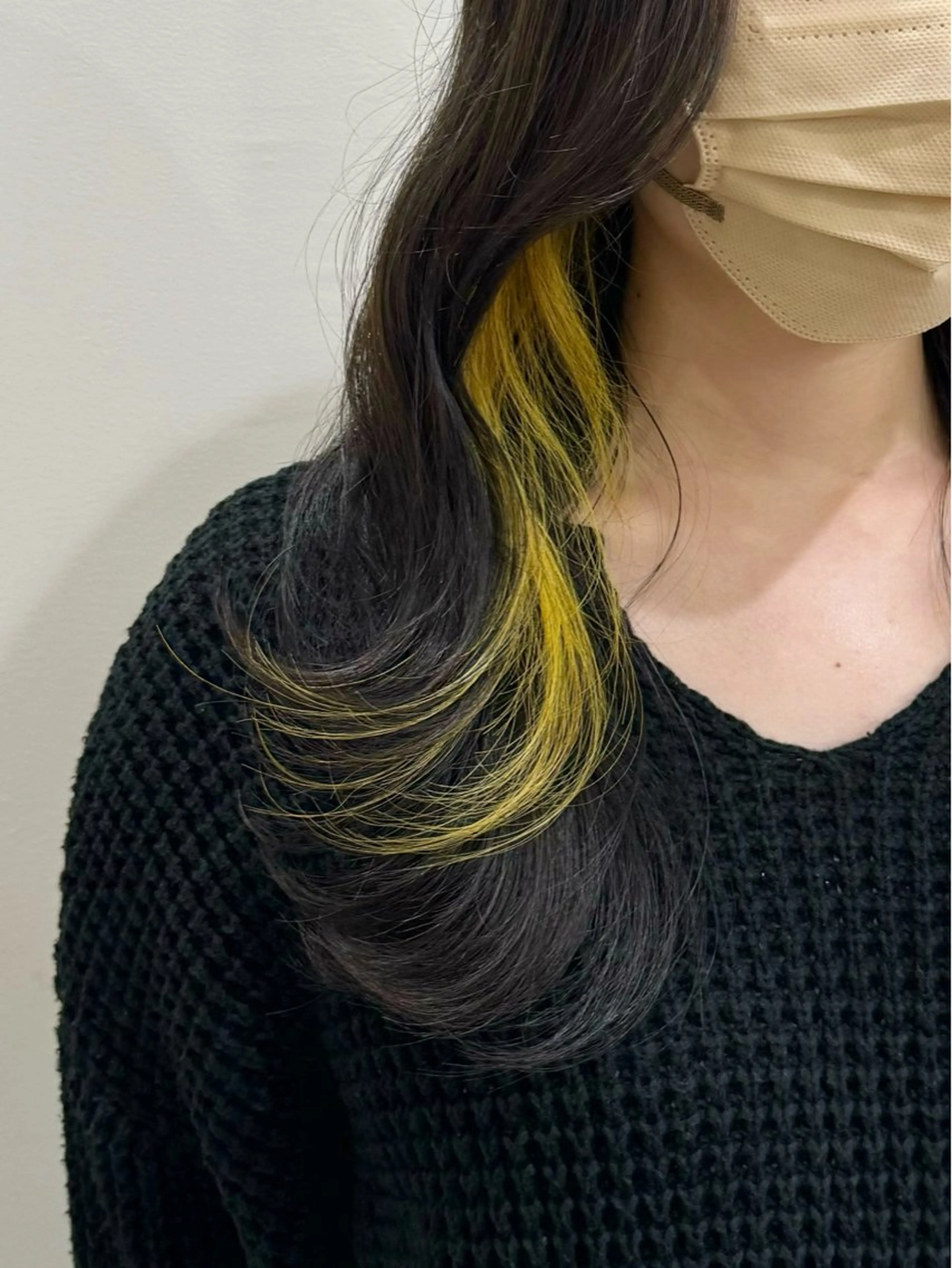 セミロング カラー 切りっぱなしボブ/ ブリーチカラー/大塚のヘアスタイル