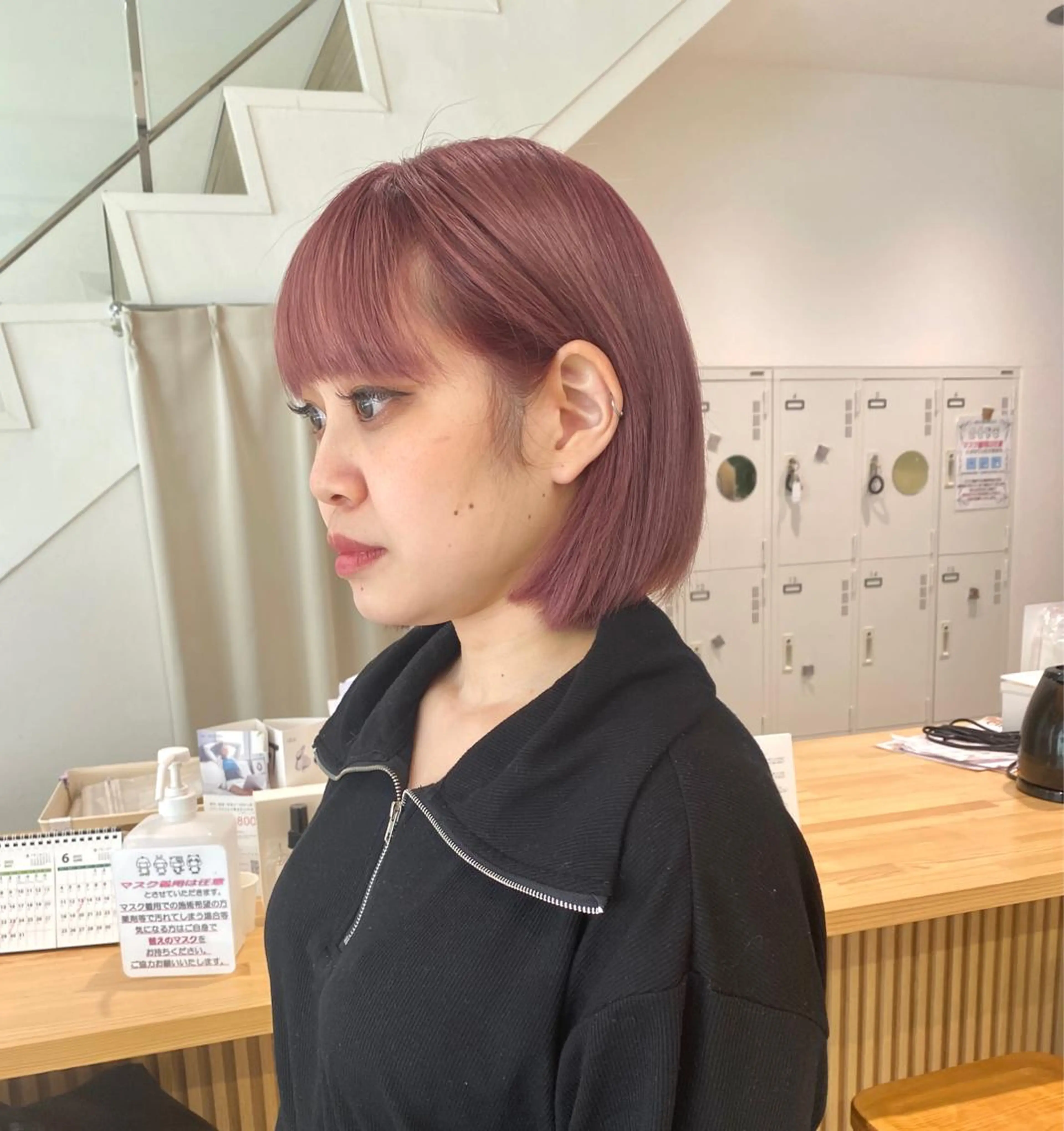 ショート カラー ベージュカラー ピンクカラー ピンクベージュ 町田縮毛矯正/ 髪質改善/美髪特化のヘアスタイル