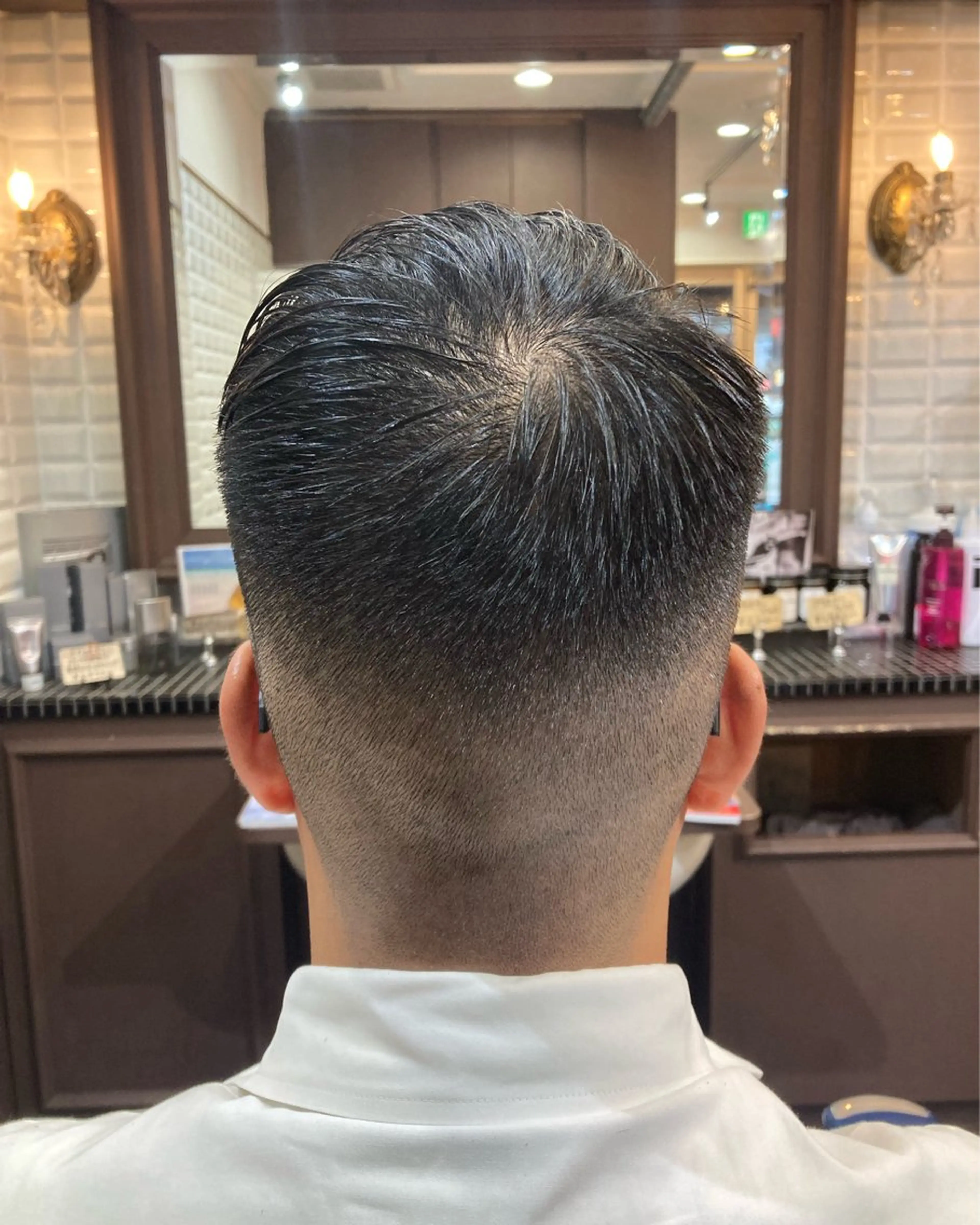 ショート メンズ フェードカット ルピナス中田店長 山口大地のヘアスタイル